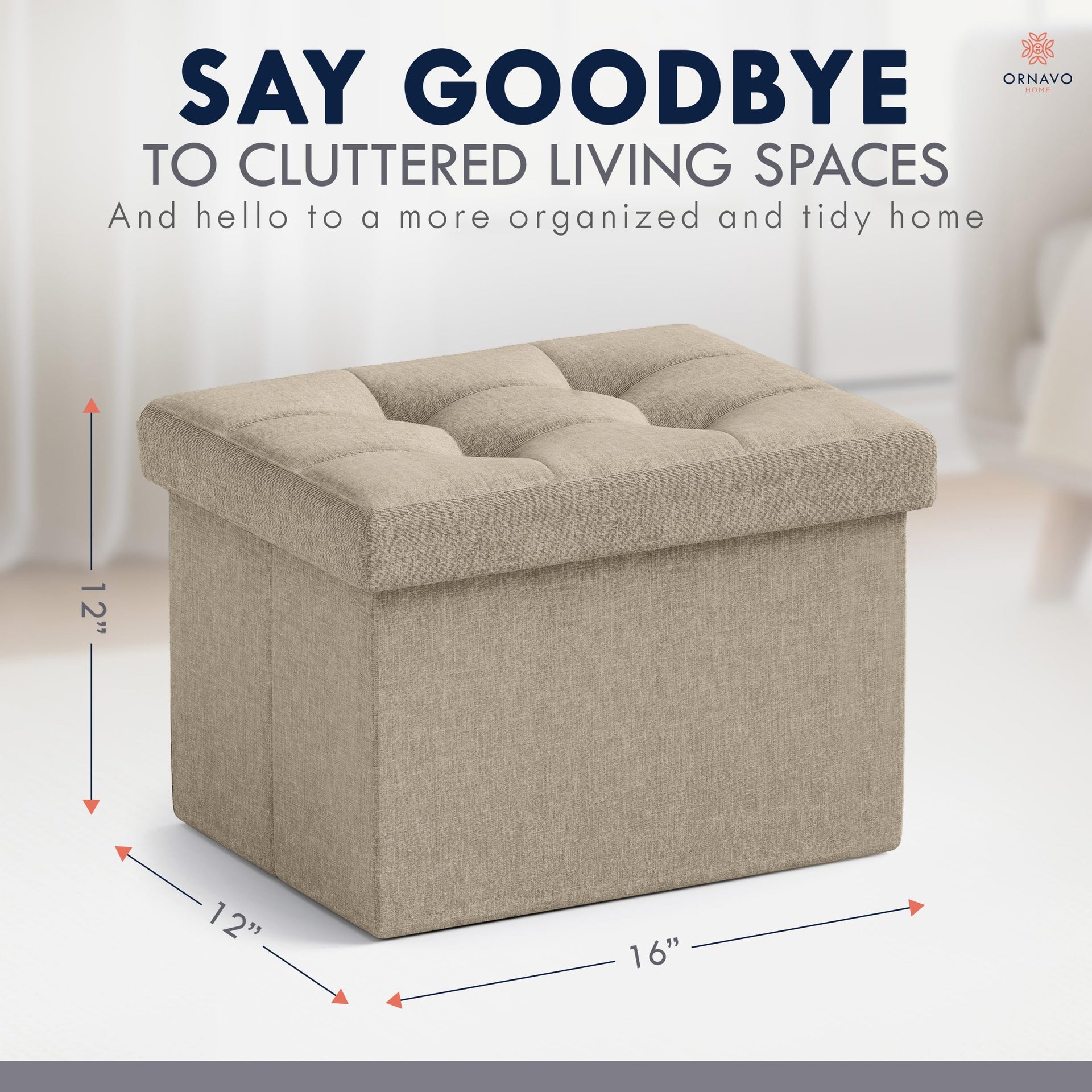 Small Rectangle Ottoman Set of 2