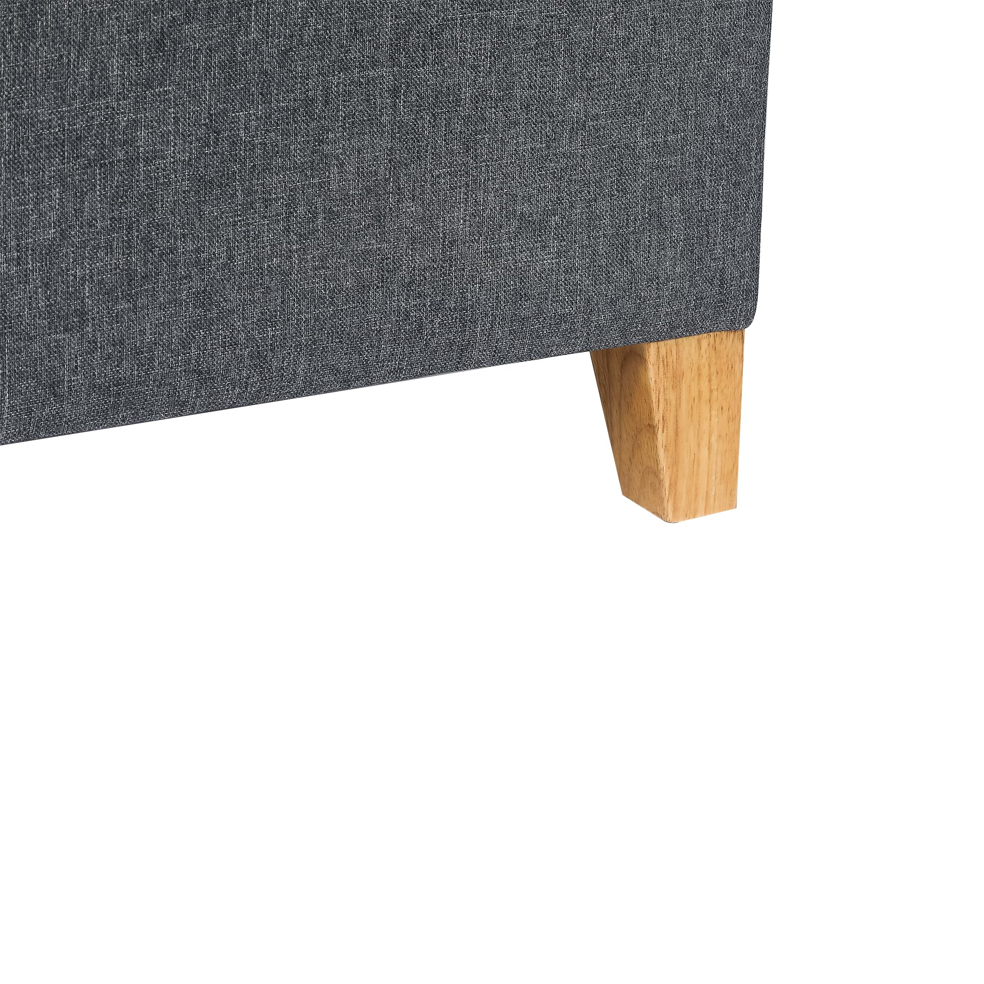 17.5" Square Fabric Ottoman with Storage