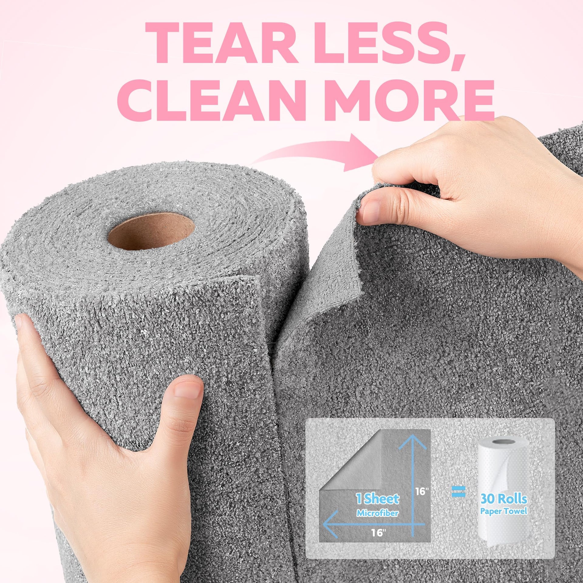 Microfiber Cleaning Cloth Roll (36 Count)