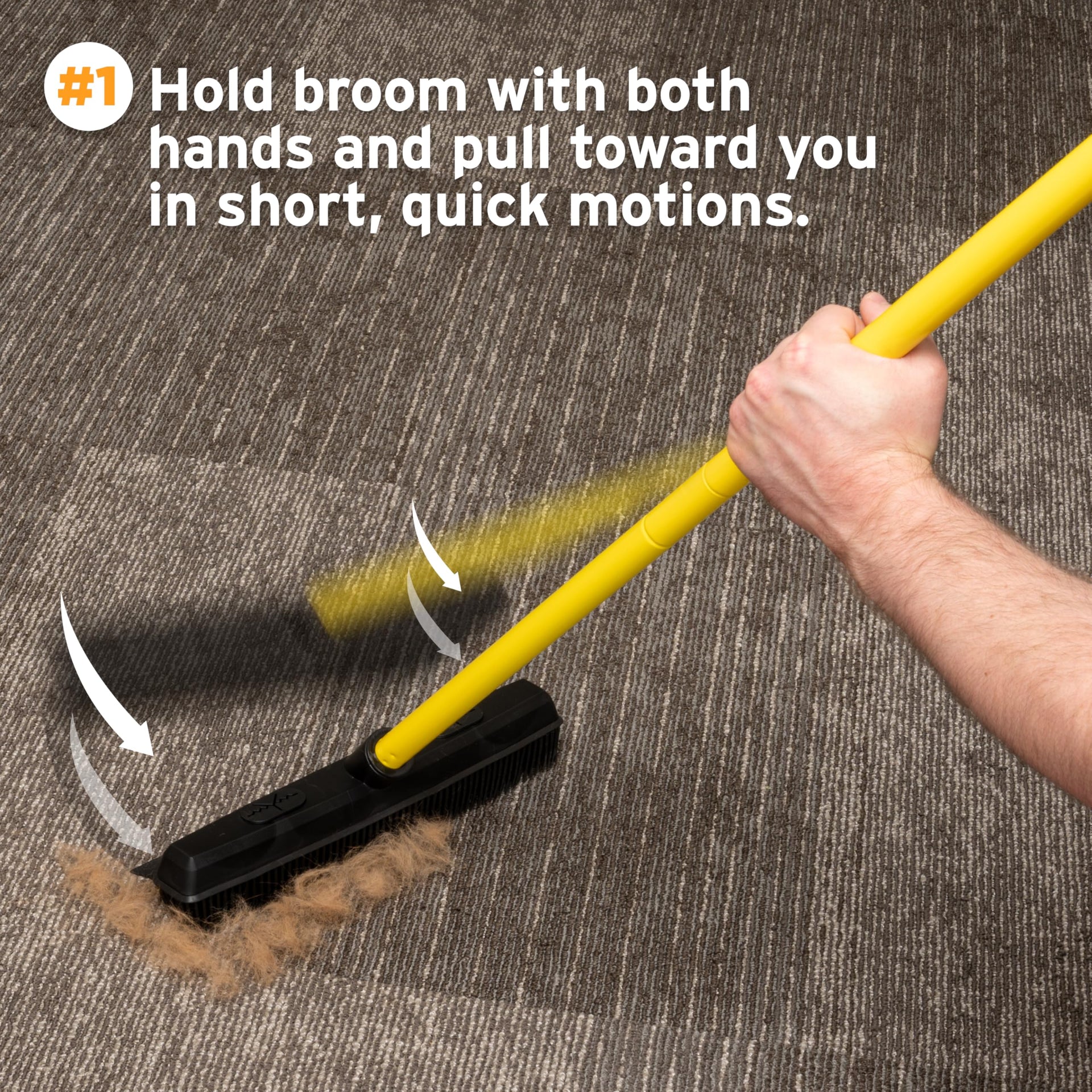 Pet Hair Removal Rubber Broom