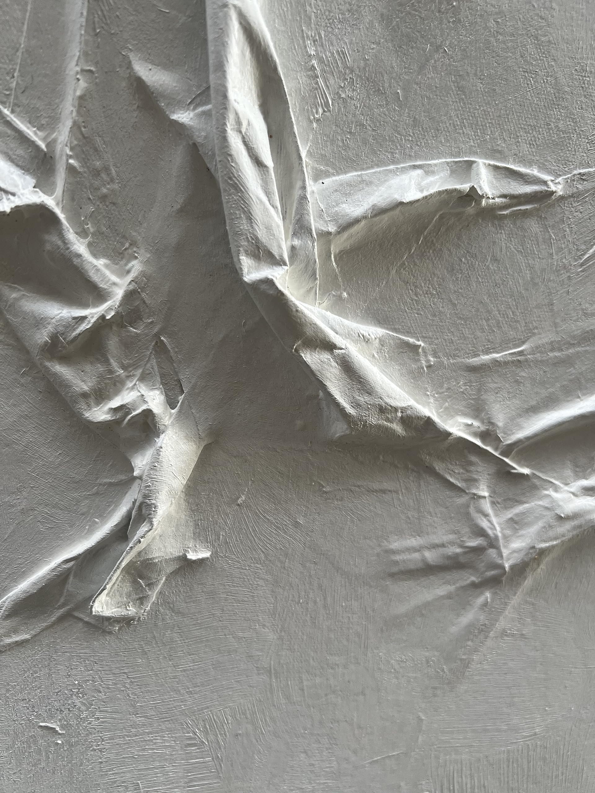 Hand Painted White Texture Abstract Art Painting Minimalist Art Home Office Hallway Wall Decoration Oil Painting 24x36 inches