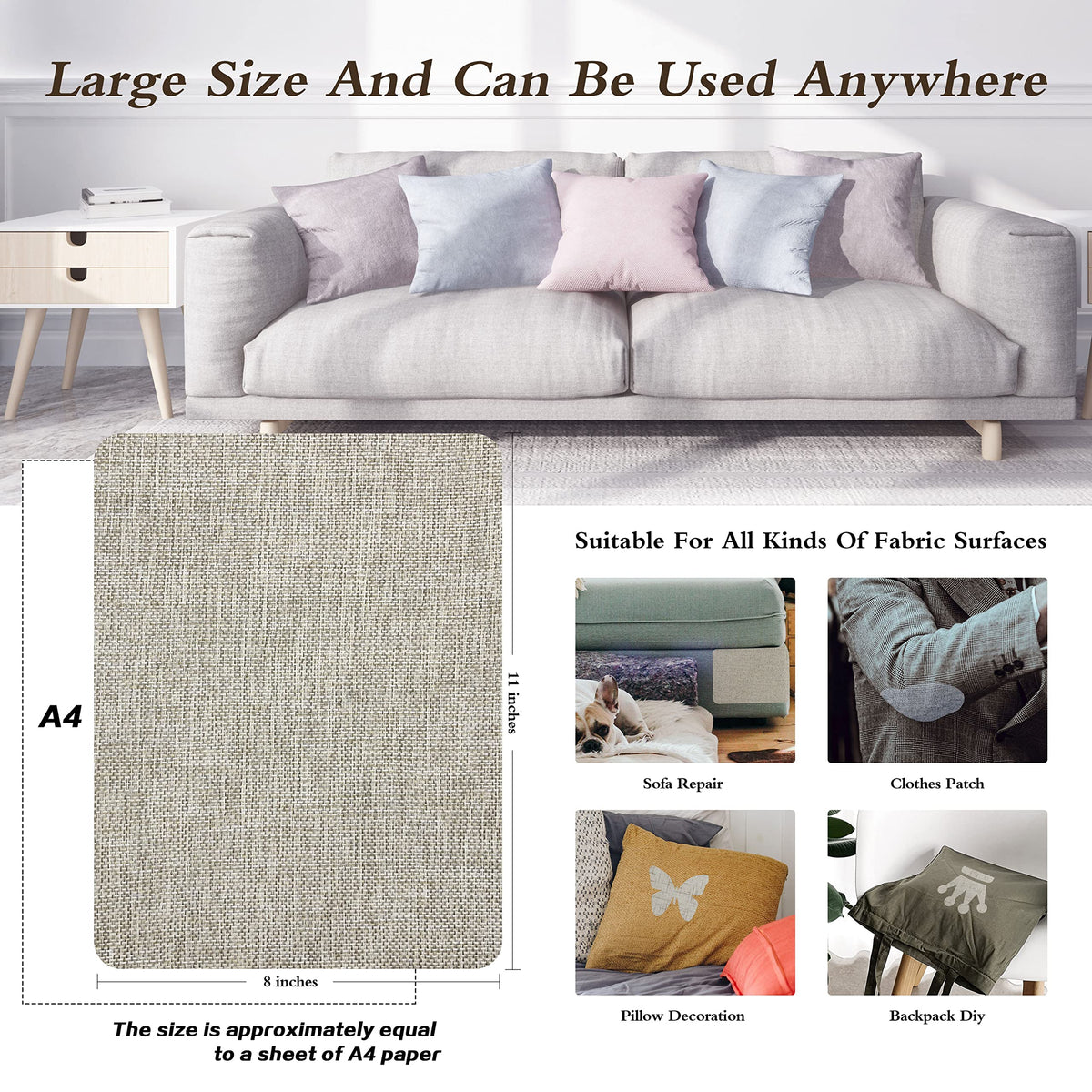 Coarse Linen Repair Patches