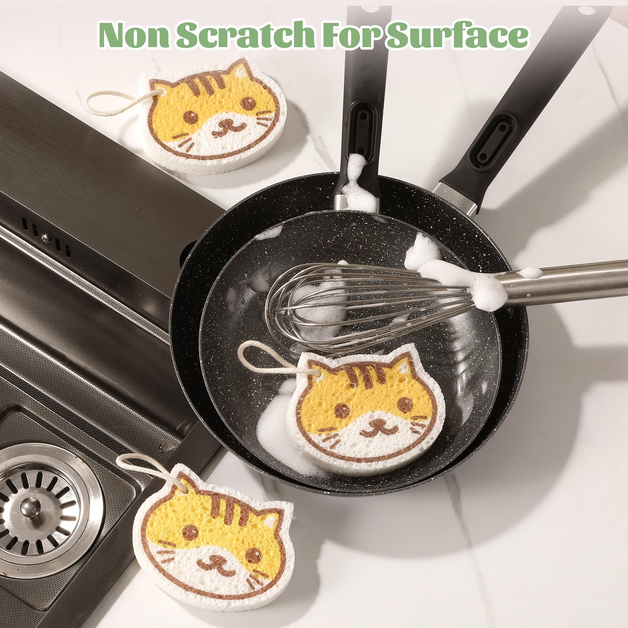 Cartoon Kitchen Sponge (4 Count)