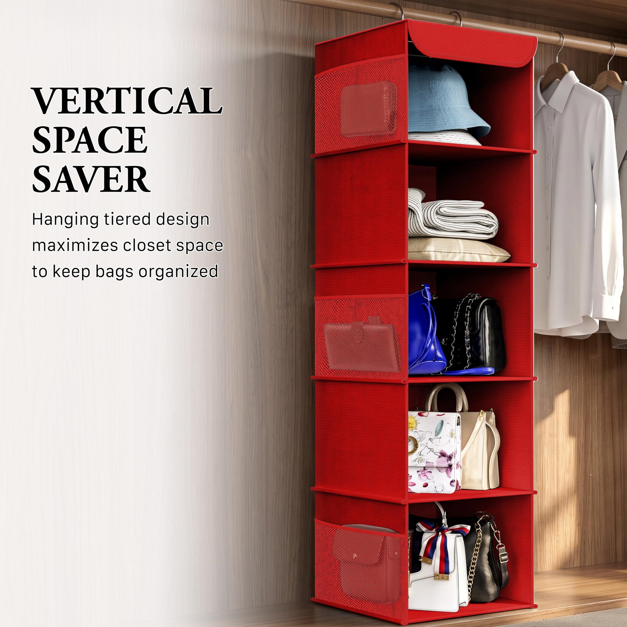 5 Shelf Hanging Closet Organizer