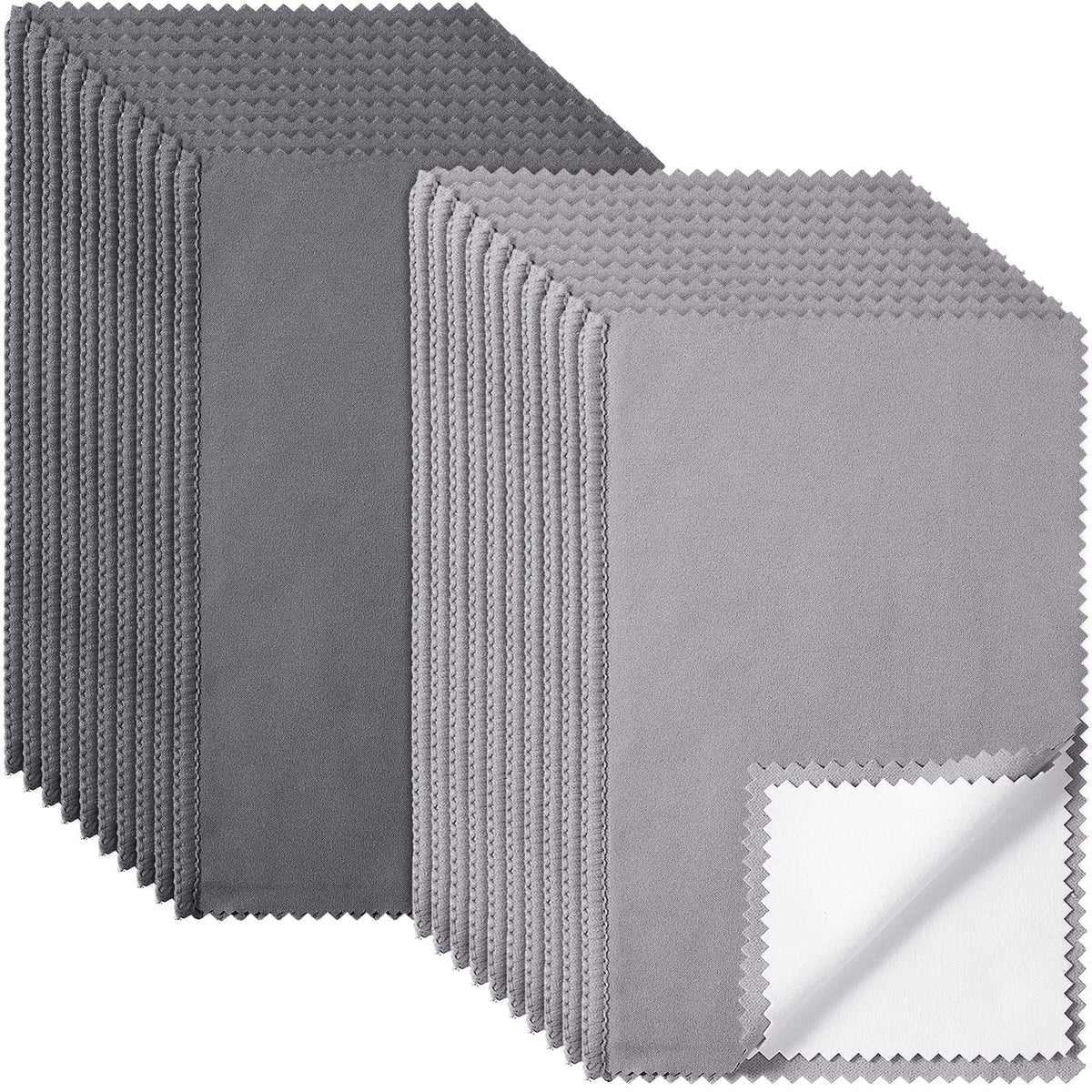 20 Pcs Silver Jewelry Polishing Cloths 6 x 8 inches Jewelry Cleaning Cloth Sterling Polish Cloths for Jewelry (20 Count)