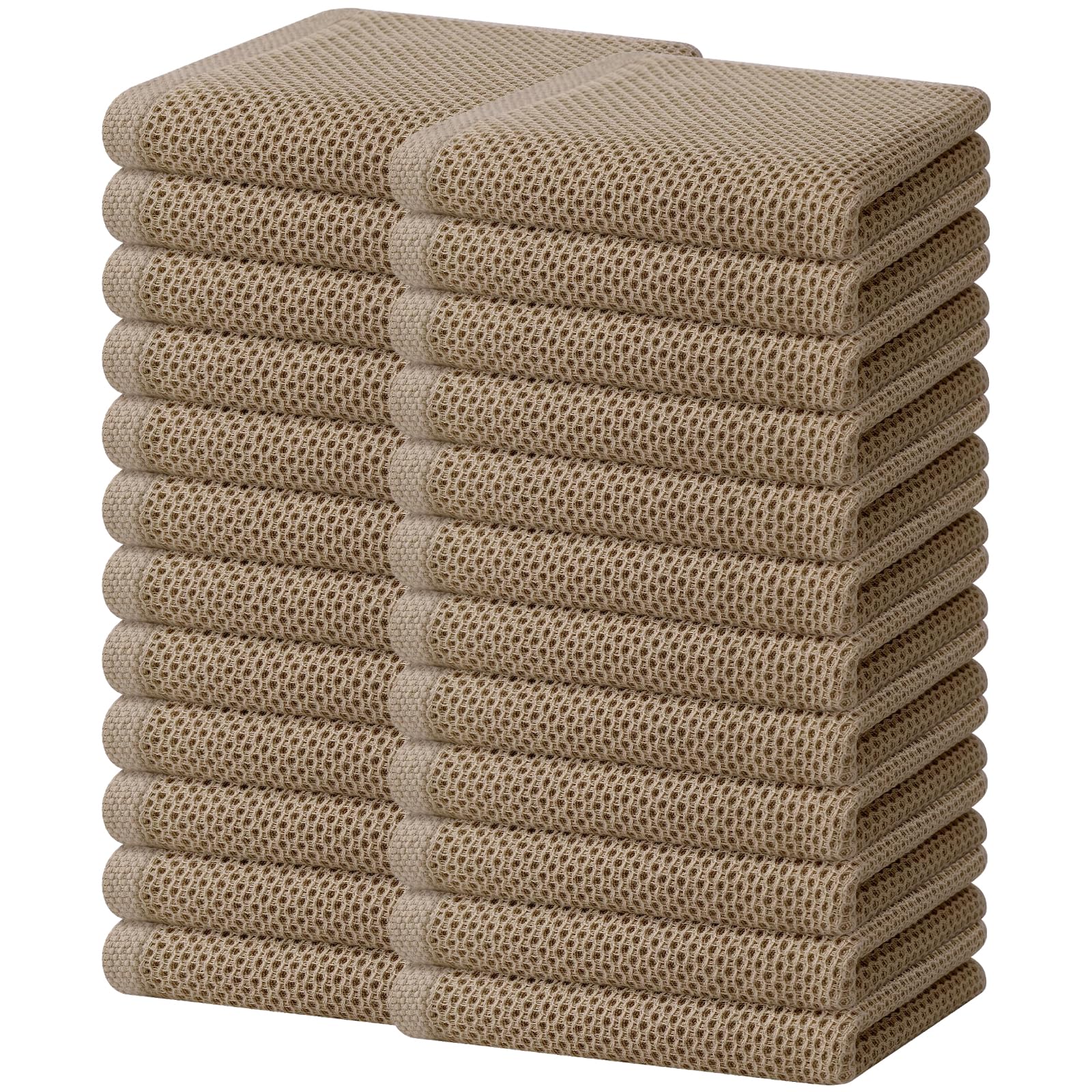 100% Cotton Waffle Weave Kitchen Dish Towels 24 (24 Count)