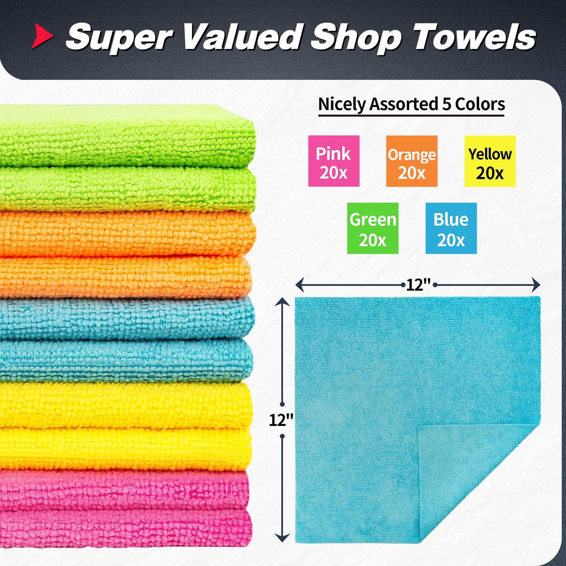 Microfiber Cleaning Cloth (100 Count)
