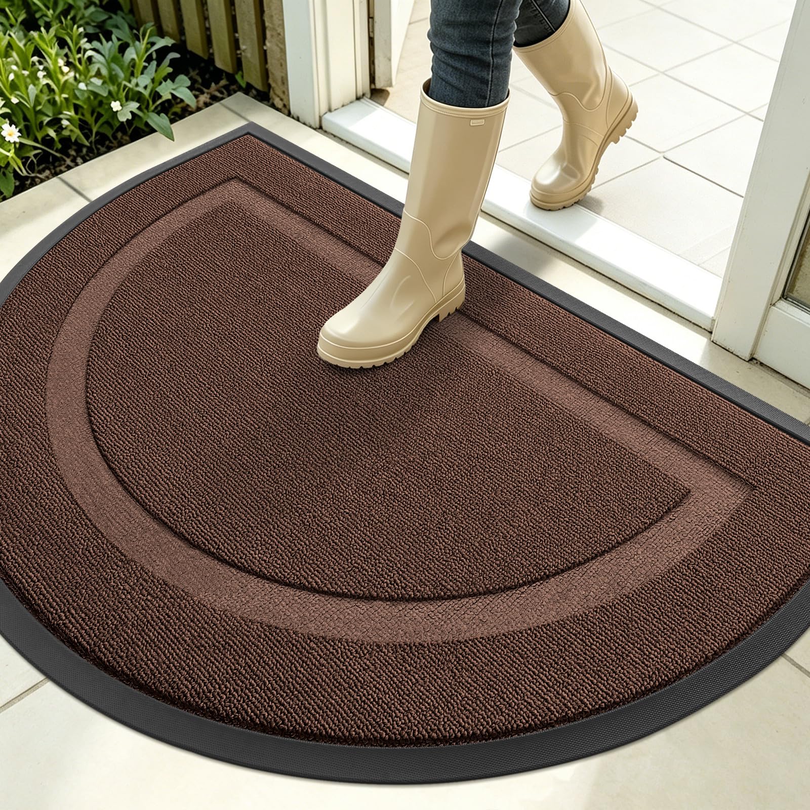 Half Circle Front Door Mat Outside 35x23 All