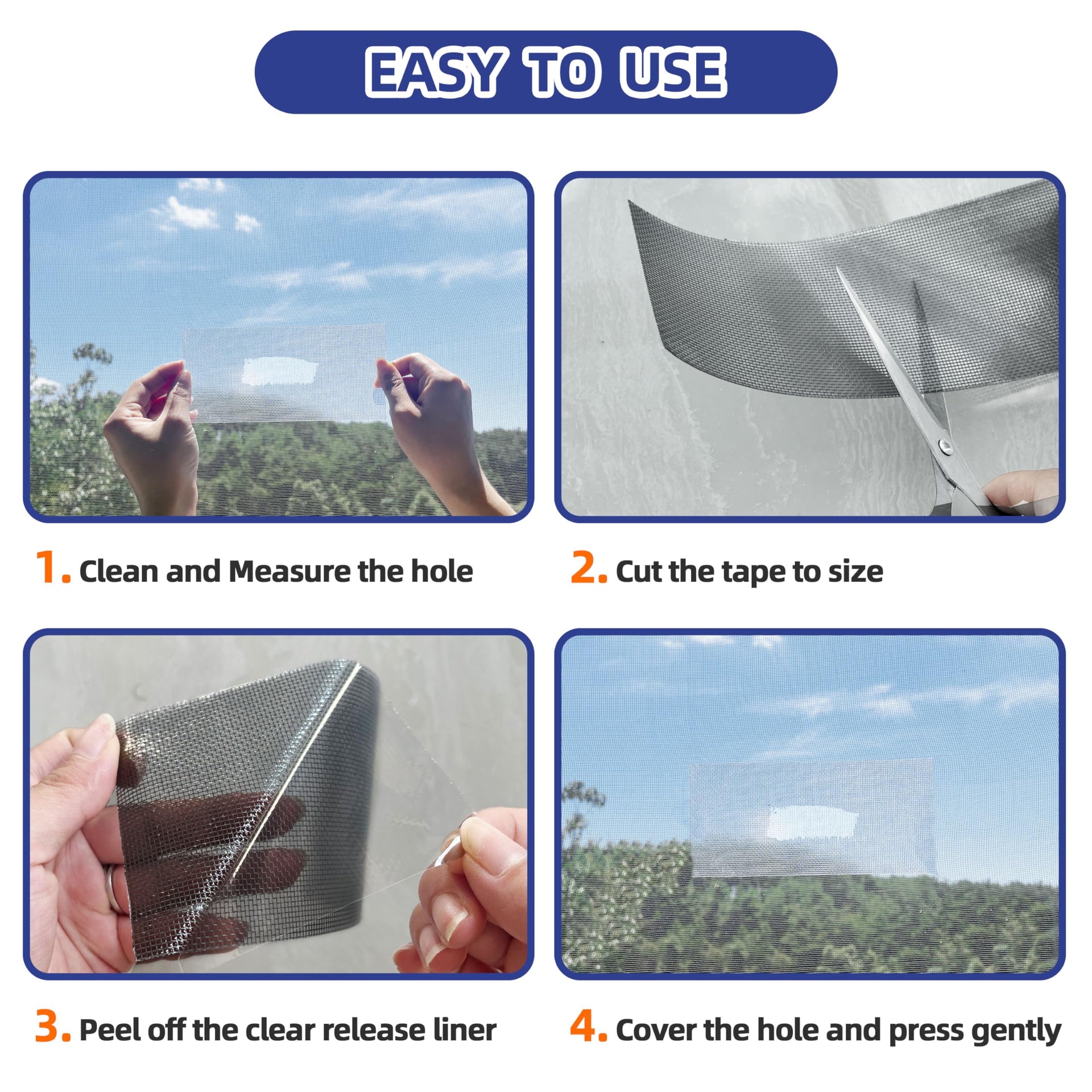 Black Window Screen Repair Tape (15 Foot)