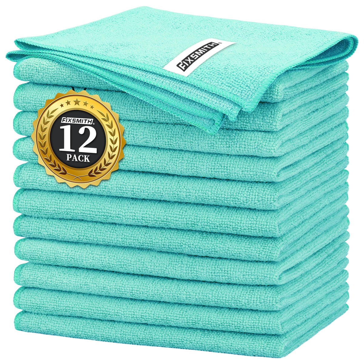 Turquoise Microfiber Cleaning Cloth (12 Count)