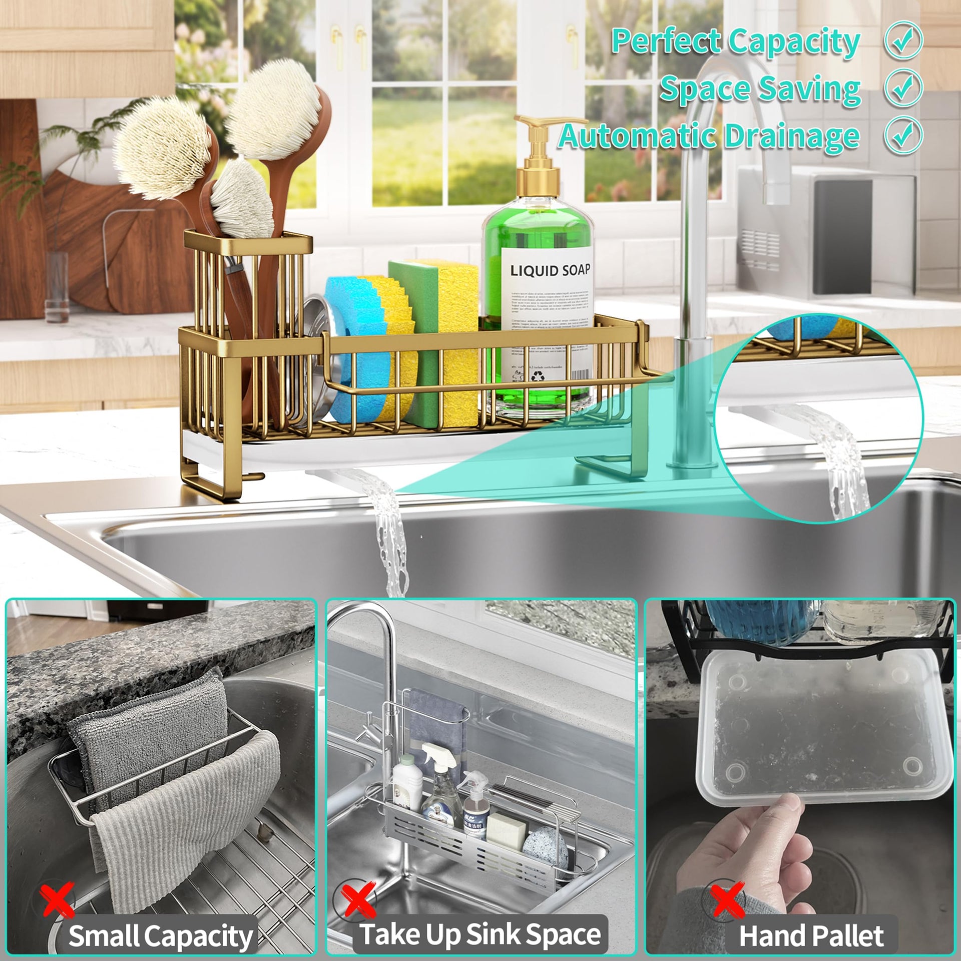 Sponge Holder for Kitchen Sink