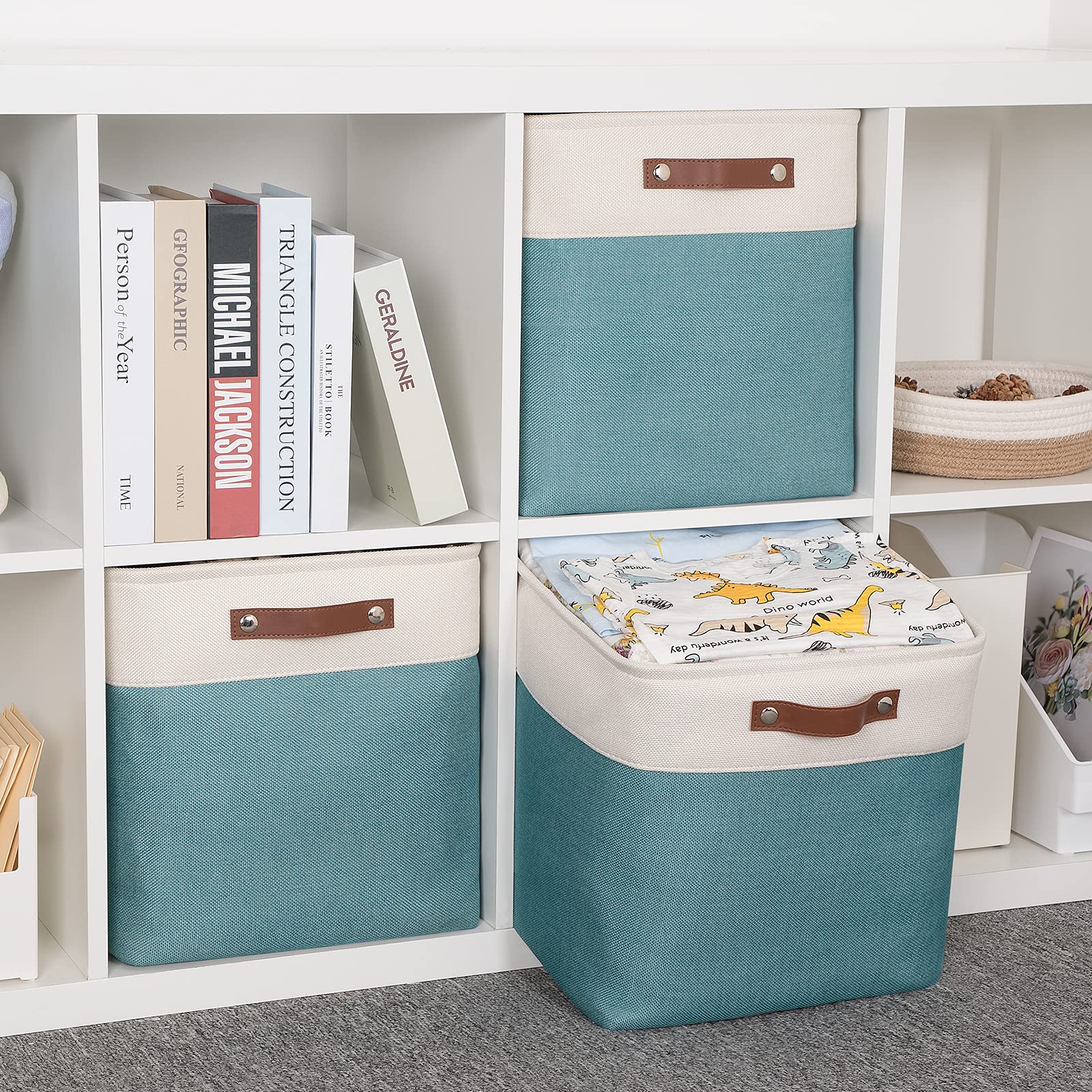 Cube Storage Baskets for Shelves Foldable Storage cubes Baskets (3 Count)