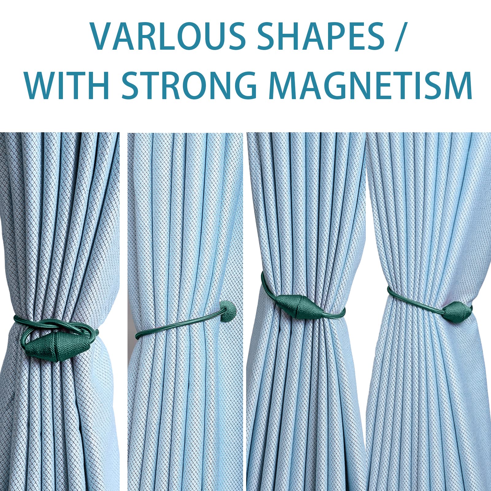 2 PCS Magnetic Curtain Tiebacks (2 Count)