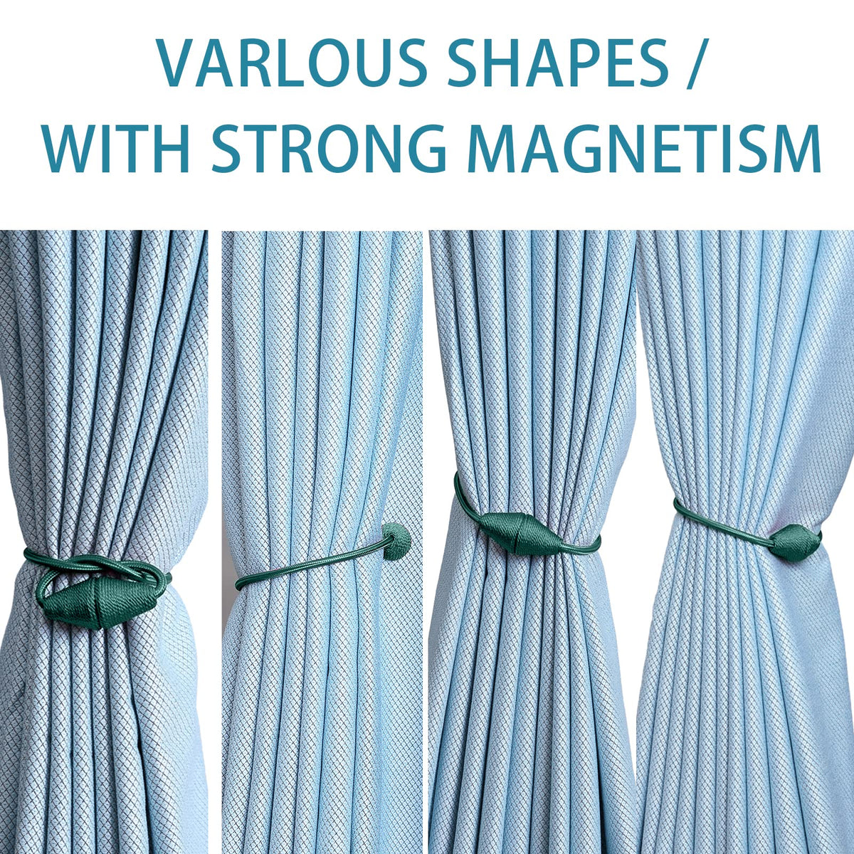2 PCS Magnetic Curtain Tiebacks (2 Count)