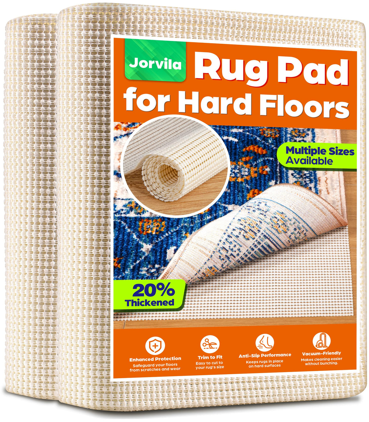 Non Slip Rug Pad Gripper 7x9 Feet (63 Sq Ft)
