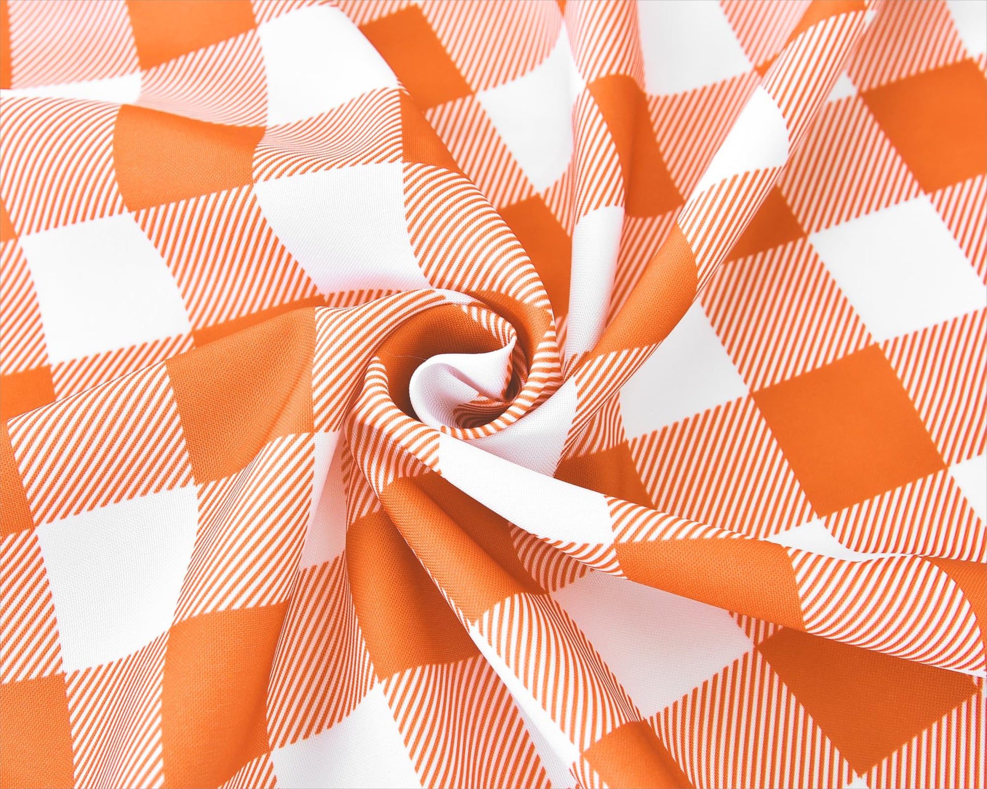 Classic Gingham Plaid Tablecloth Fabric