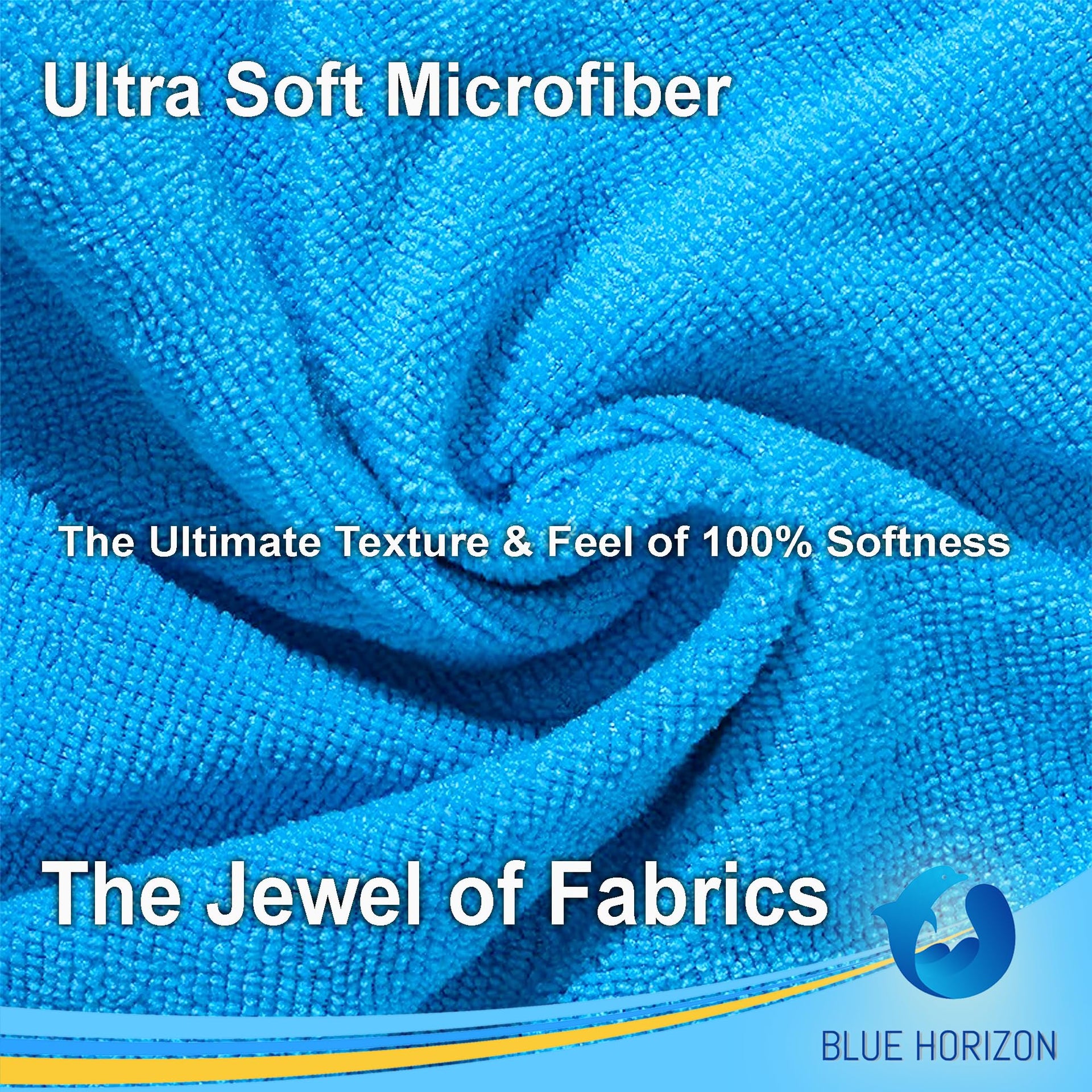 Blue Large Microfiber Cleaning Towels (36 Count)