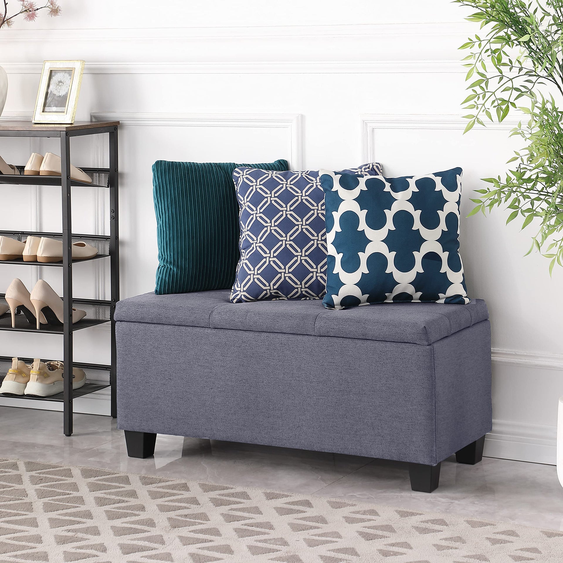 38'' Hinged Storage Ottoman w (3 Count)