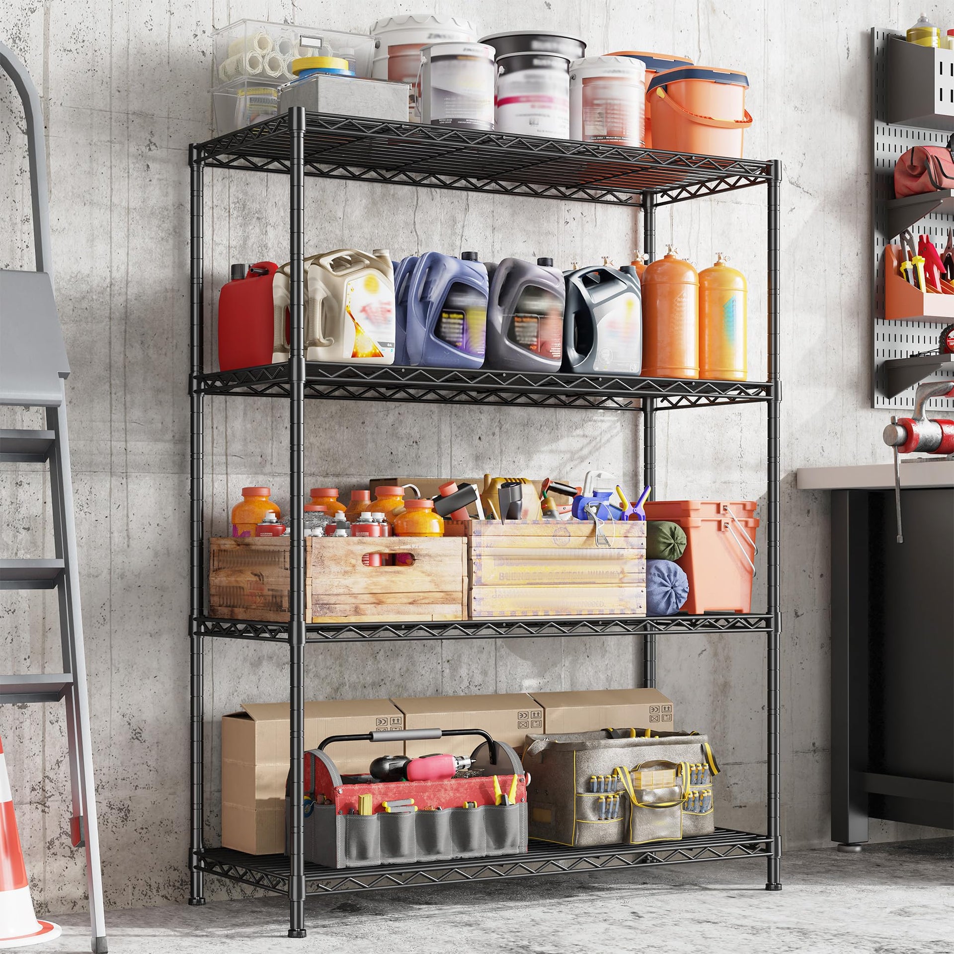 Heavy Duty 4 Tier 620LBS Storage Rack