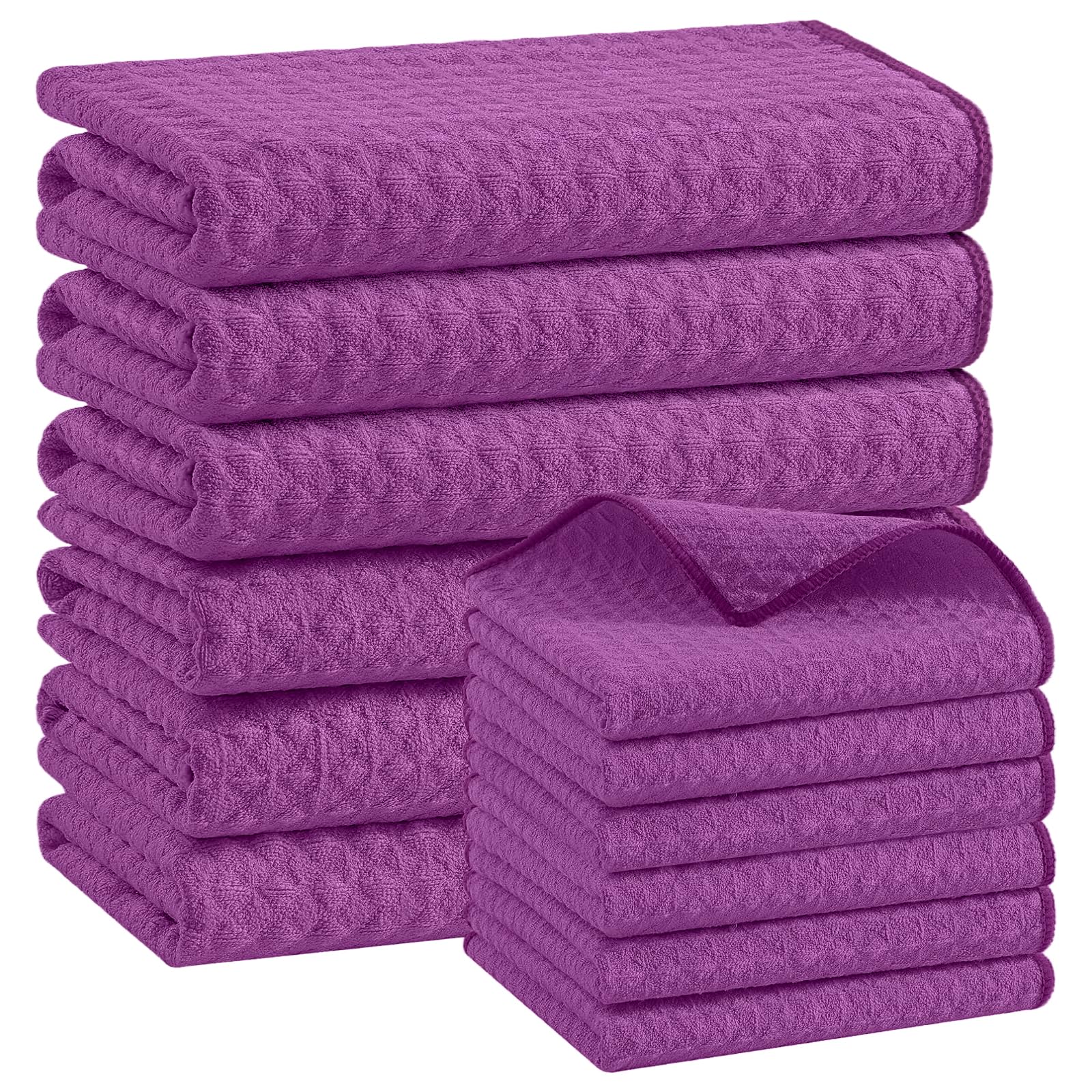 Microfiber Kitchen Towels and Dishcloths Sets (12 Count)