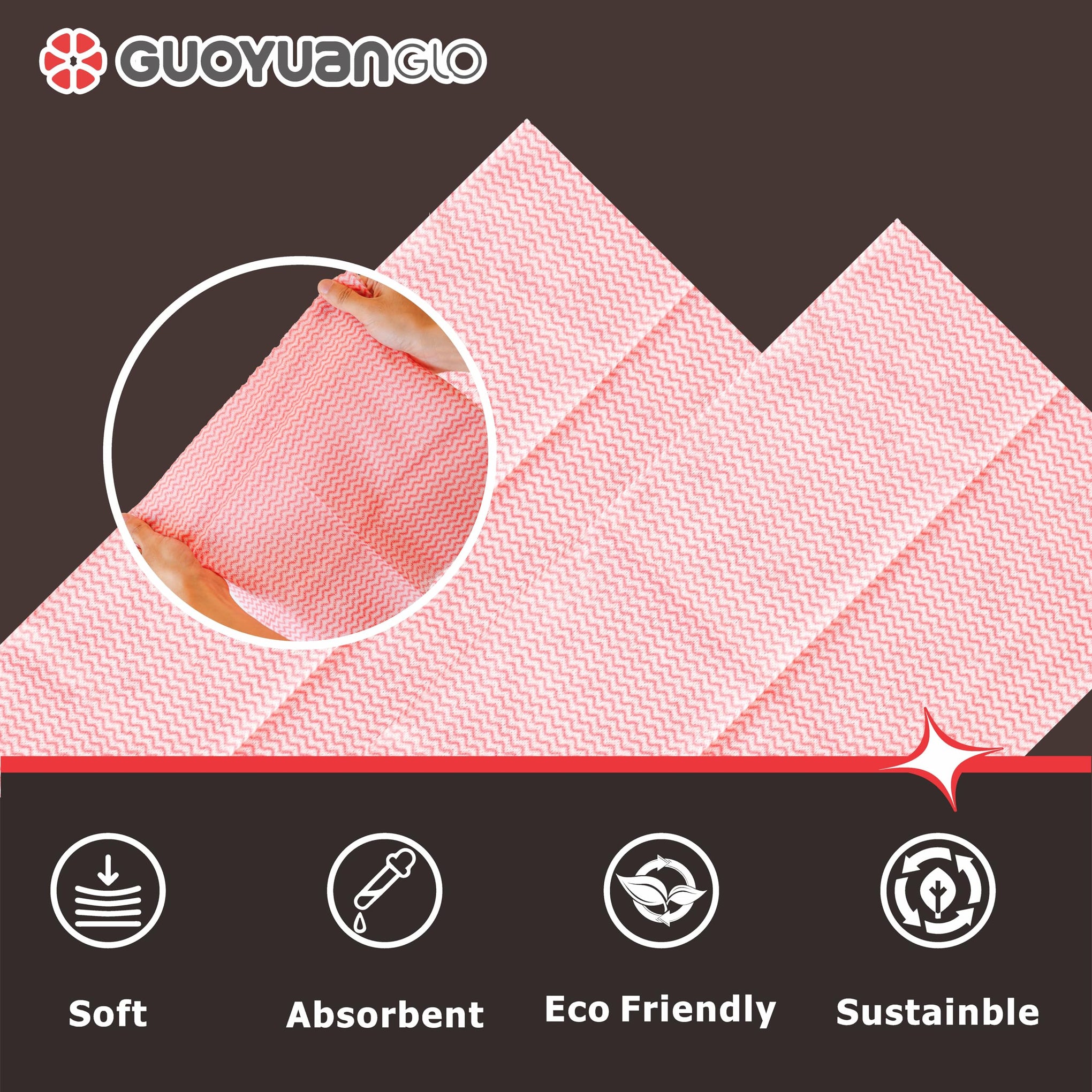 Disposable Dish Cloths Disposable Cleaning Towels Heavy Duty Reusable Cleaning Cloths Dish Rags for Kitchen (50 Count)
