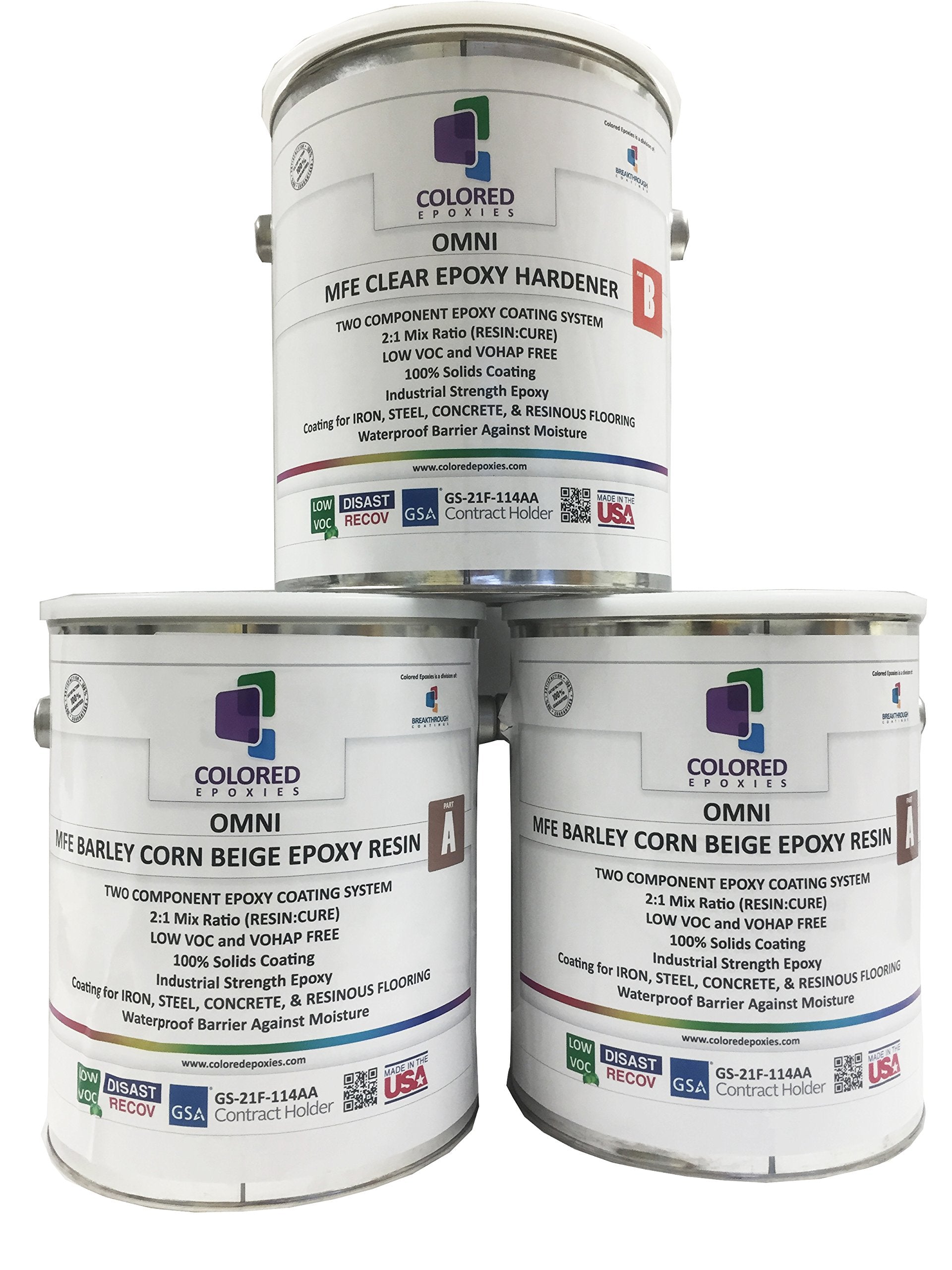 10014 Beige Epoxy Resin Coating Made with Beautiful and Vibrant Pigments (1920 Fl Oz)