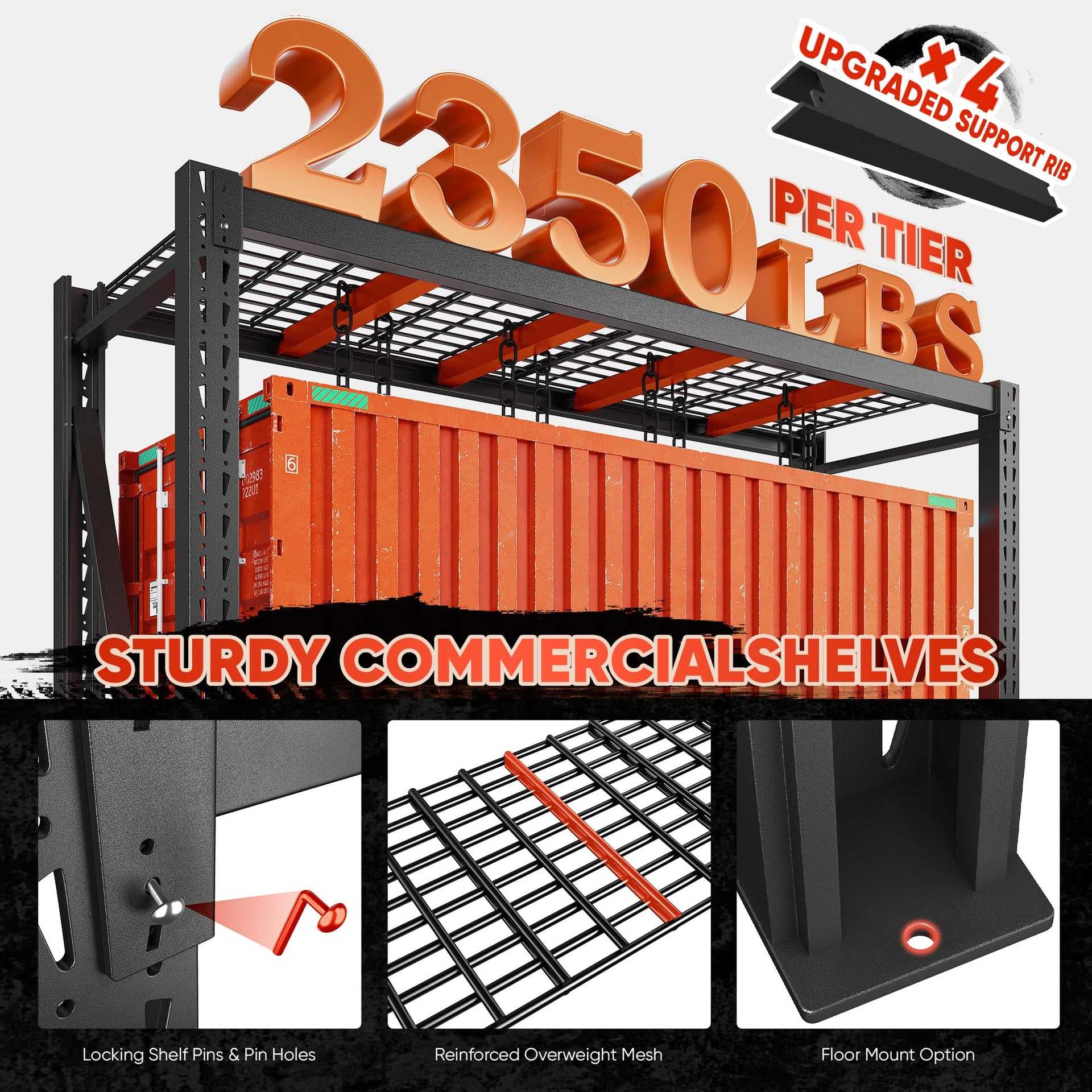 7050LBS Heavy Duty Garage Shelving (3 Count)