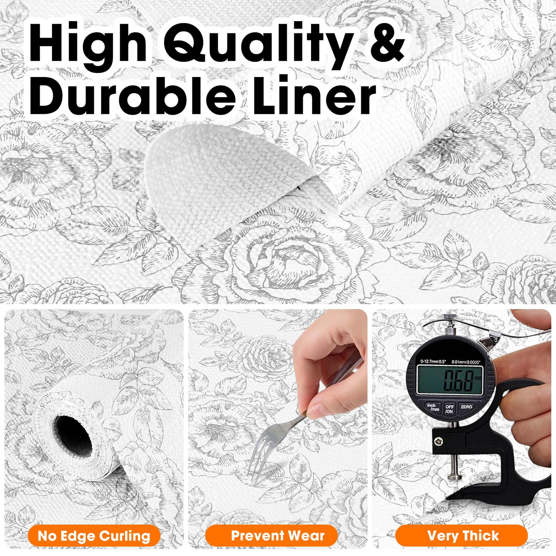 Drawer and Shelf Liner for Kitchen Cabinets Non