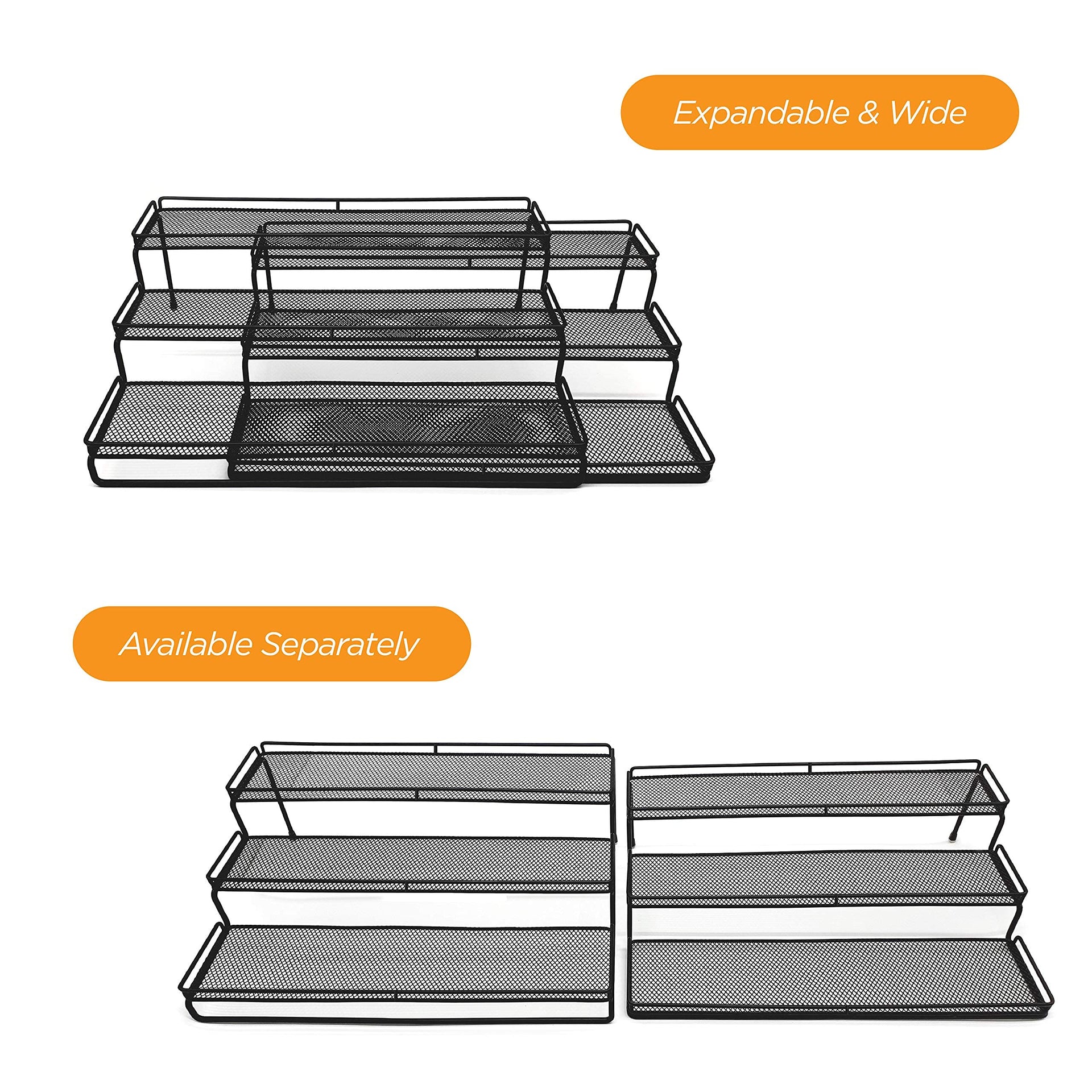 3 Tier Wide Expandable Cabinet Spice Rack Organizer