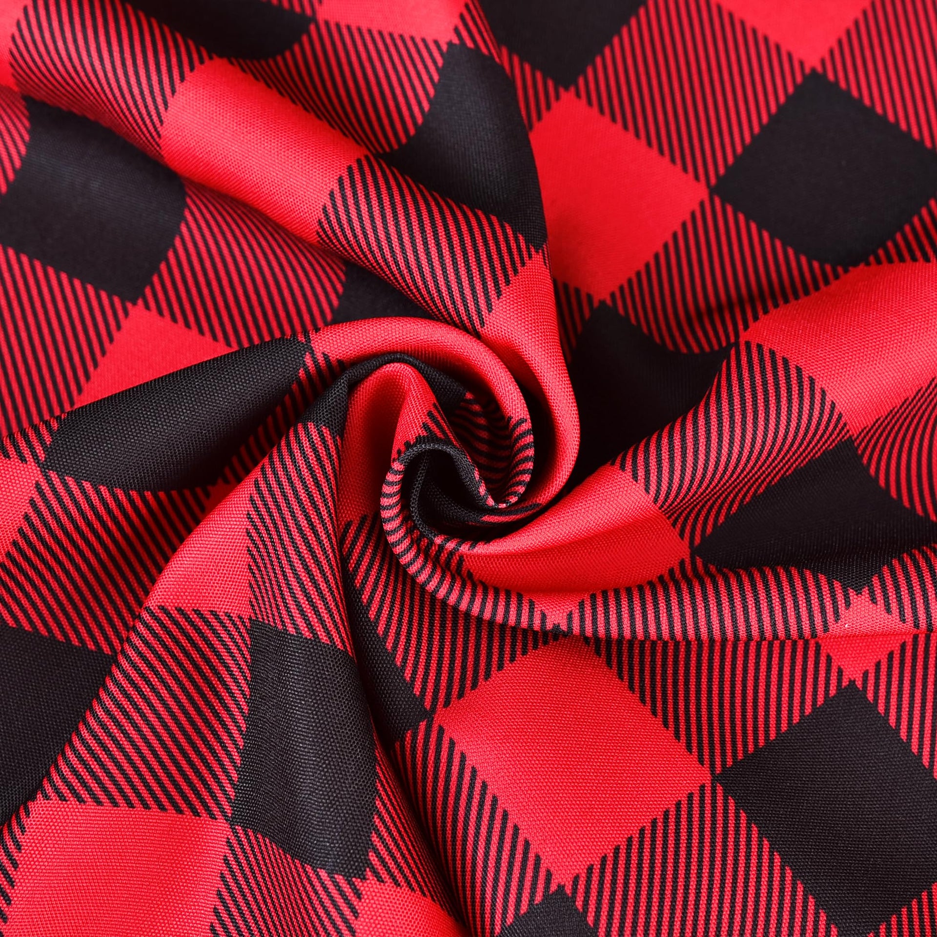 Classic Gingham Buffalo Xmas Tablecloth Fabric