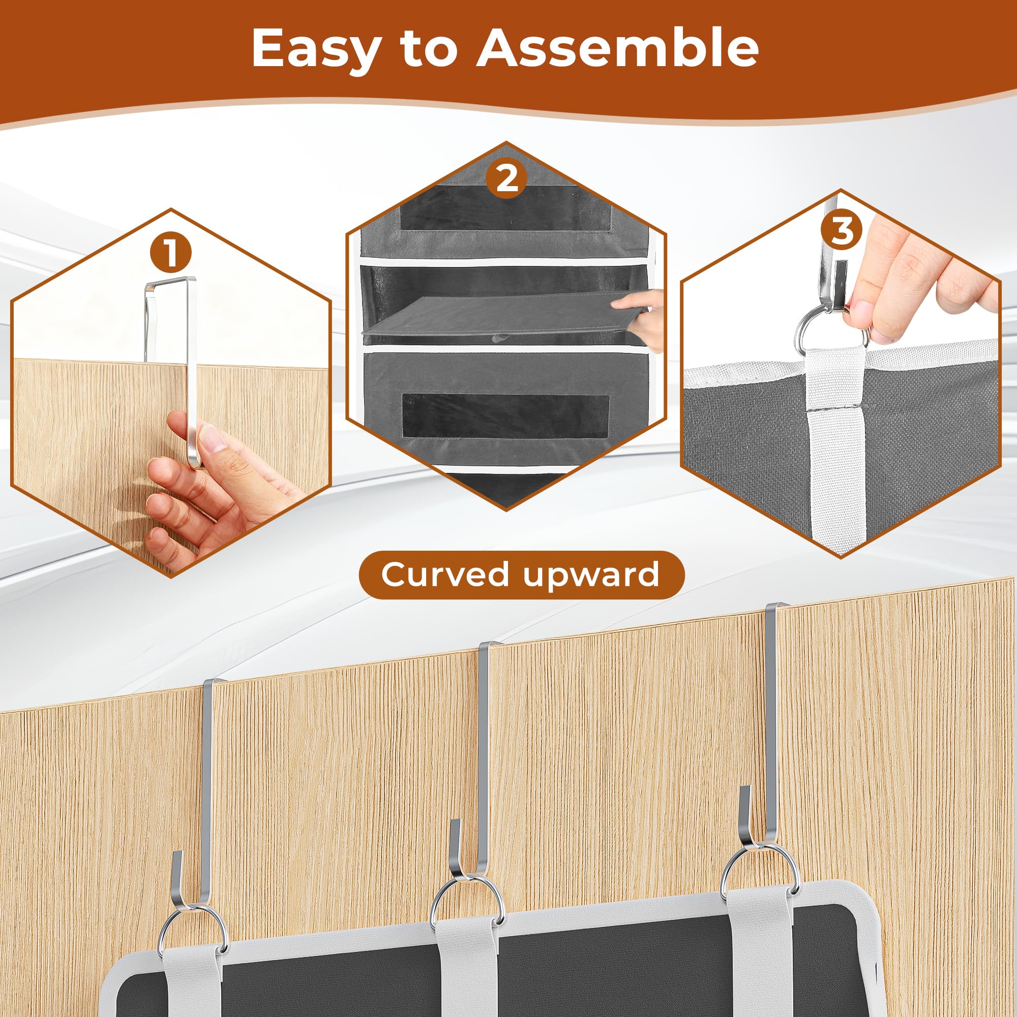 3 Pack 5 Tier Over The Door Organizer Space (3 Count)