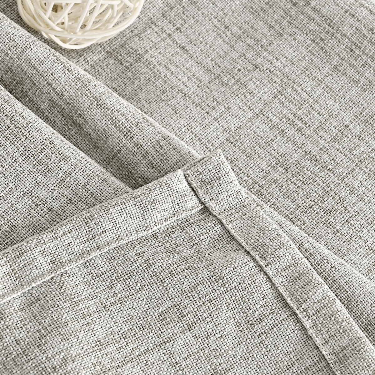 Dark Grey Linen Curtains 78 Inch Length for Living Room (2 Count)