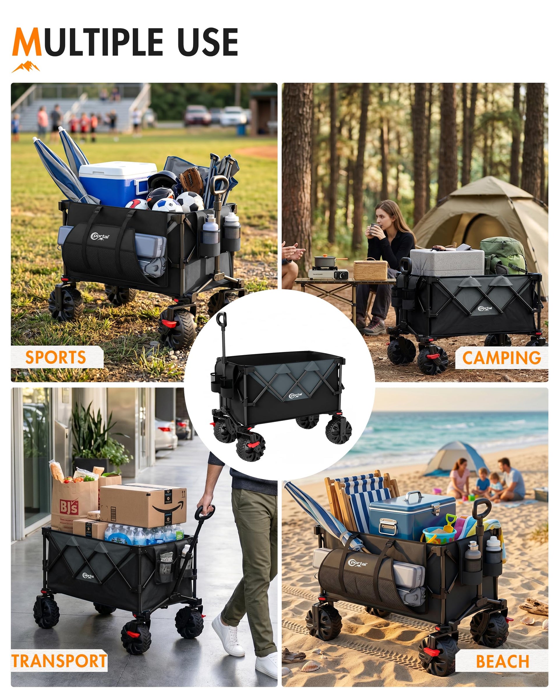 Folding Wagon Black