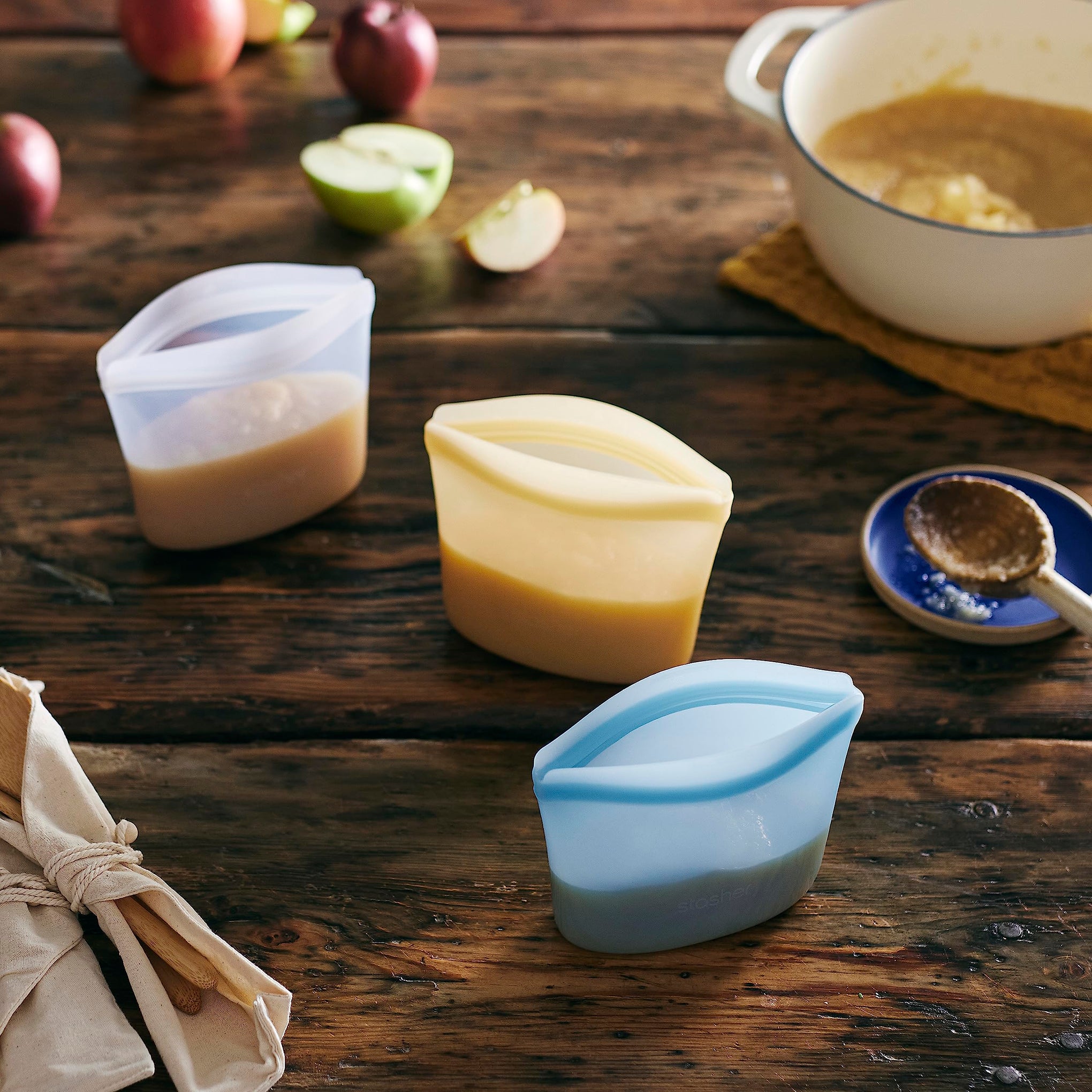 Premium Reusable Silicone Food Storage Bowl