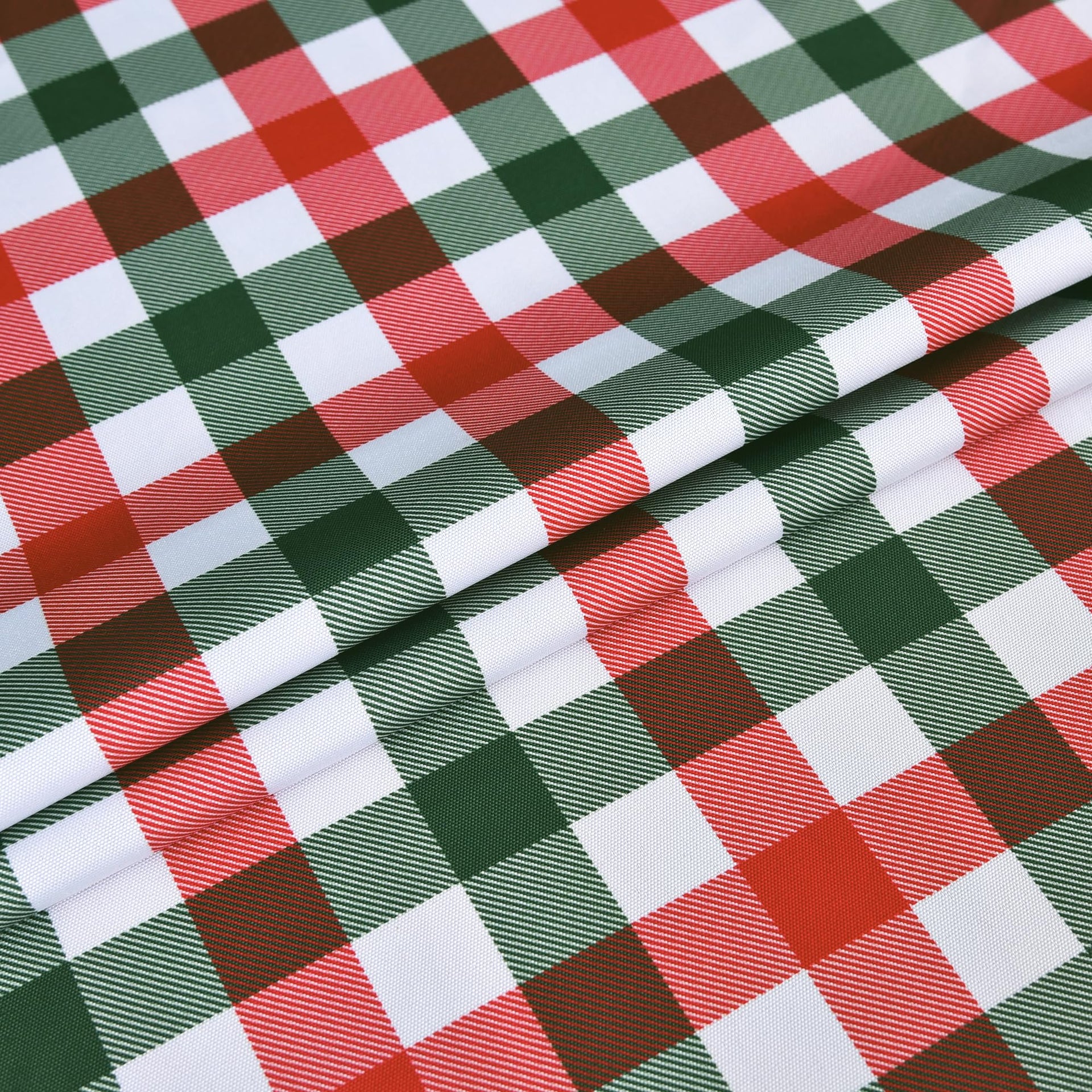 Red Gingham Christmas Plaid Tablecloth