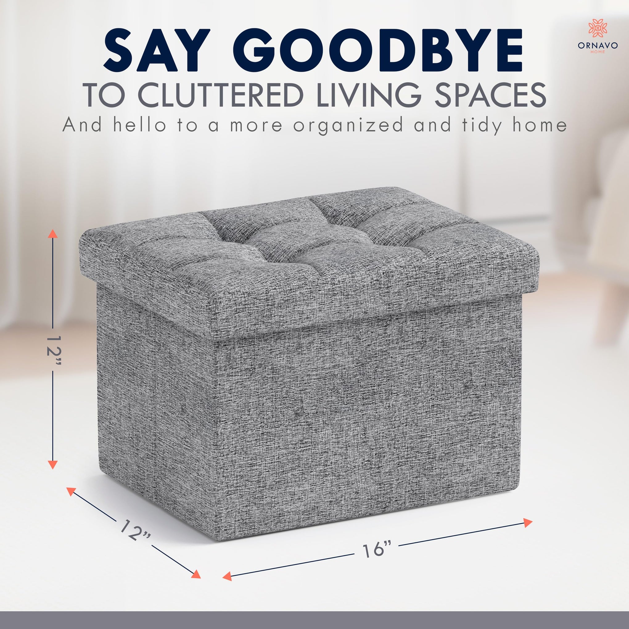 Small Rectangle Storage Ottoman