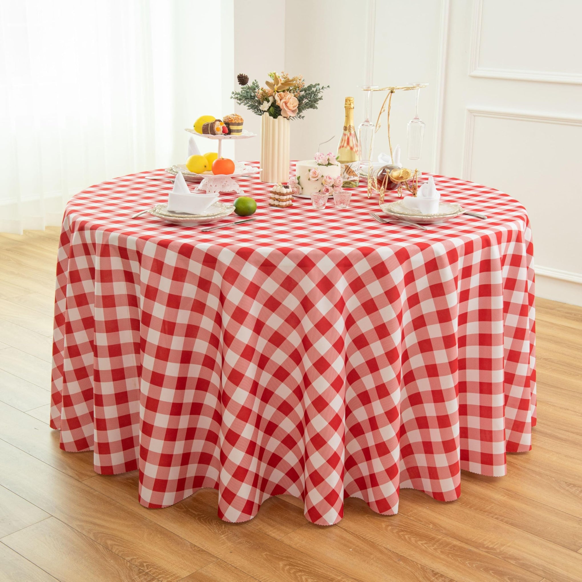 Waterproof Plaid Tablecloth Fabric