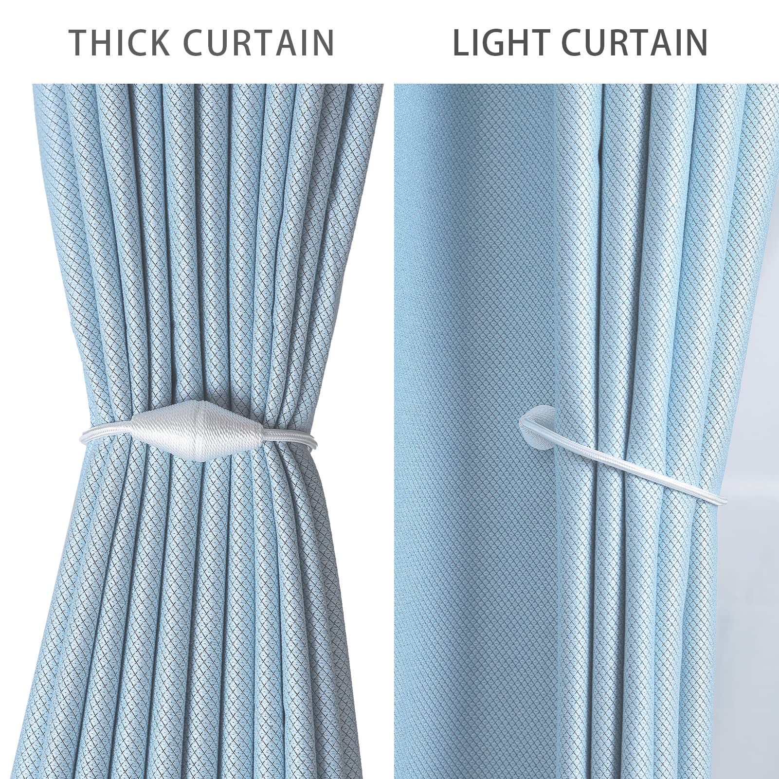2 PCS Magnetic Curtain Tiebacks (2 Count)
