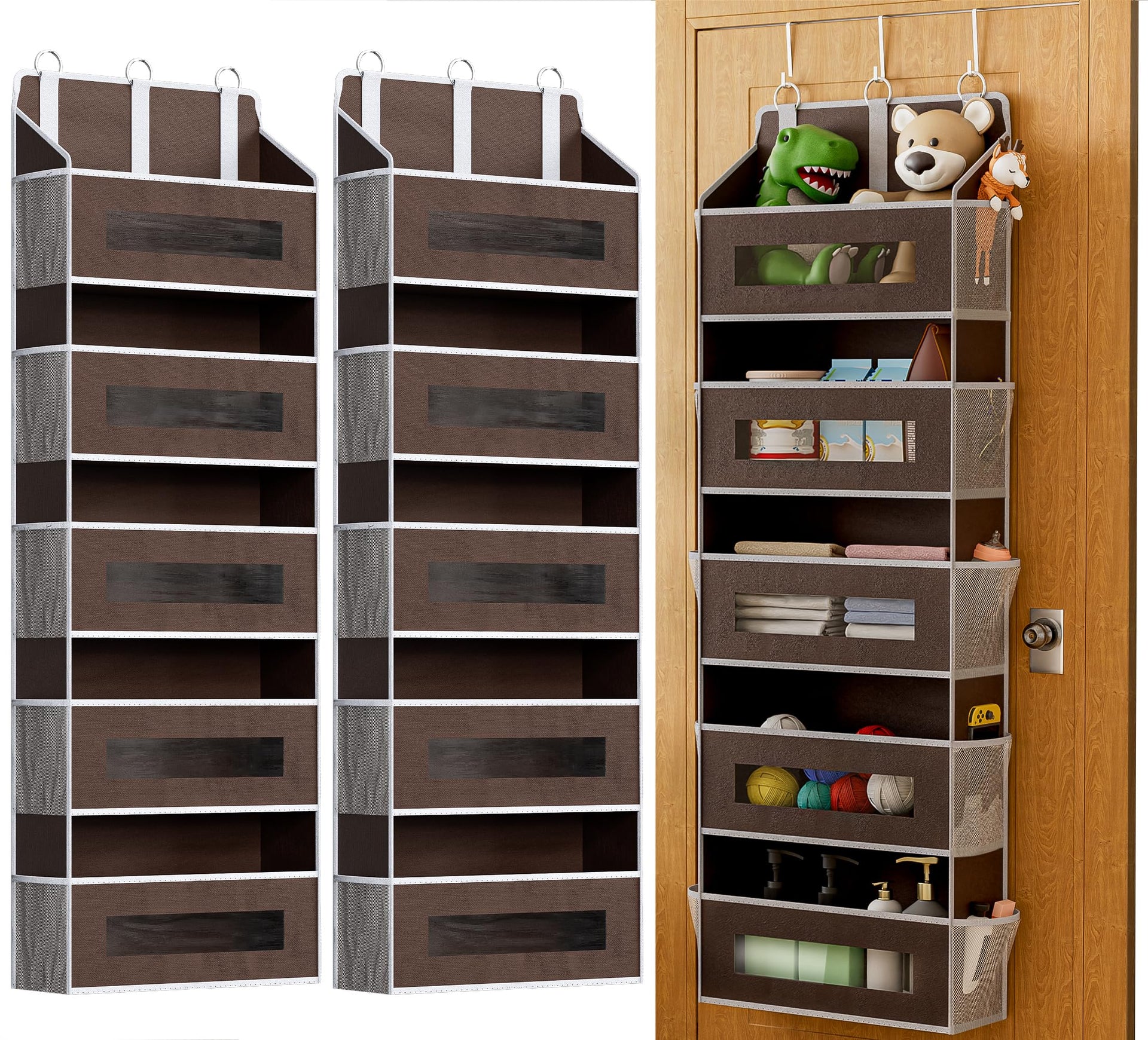 2 Pack 5 Tier Over The Door Organizer Space (2 Count)