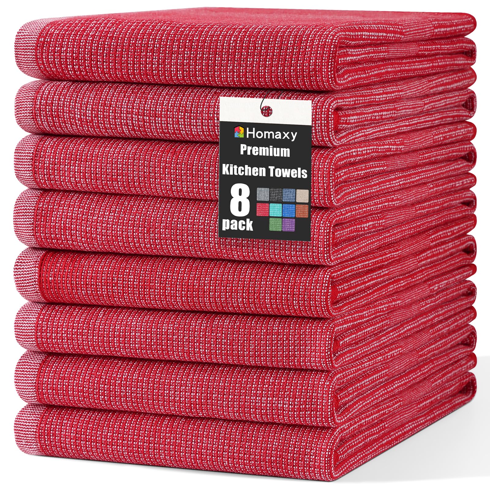 380 GSM Cotton Premium Kitchen Towels 8 Pack (8 Count)