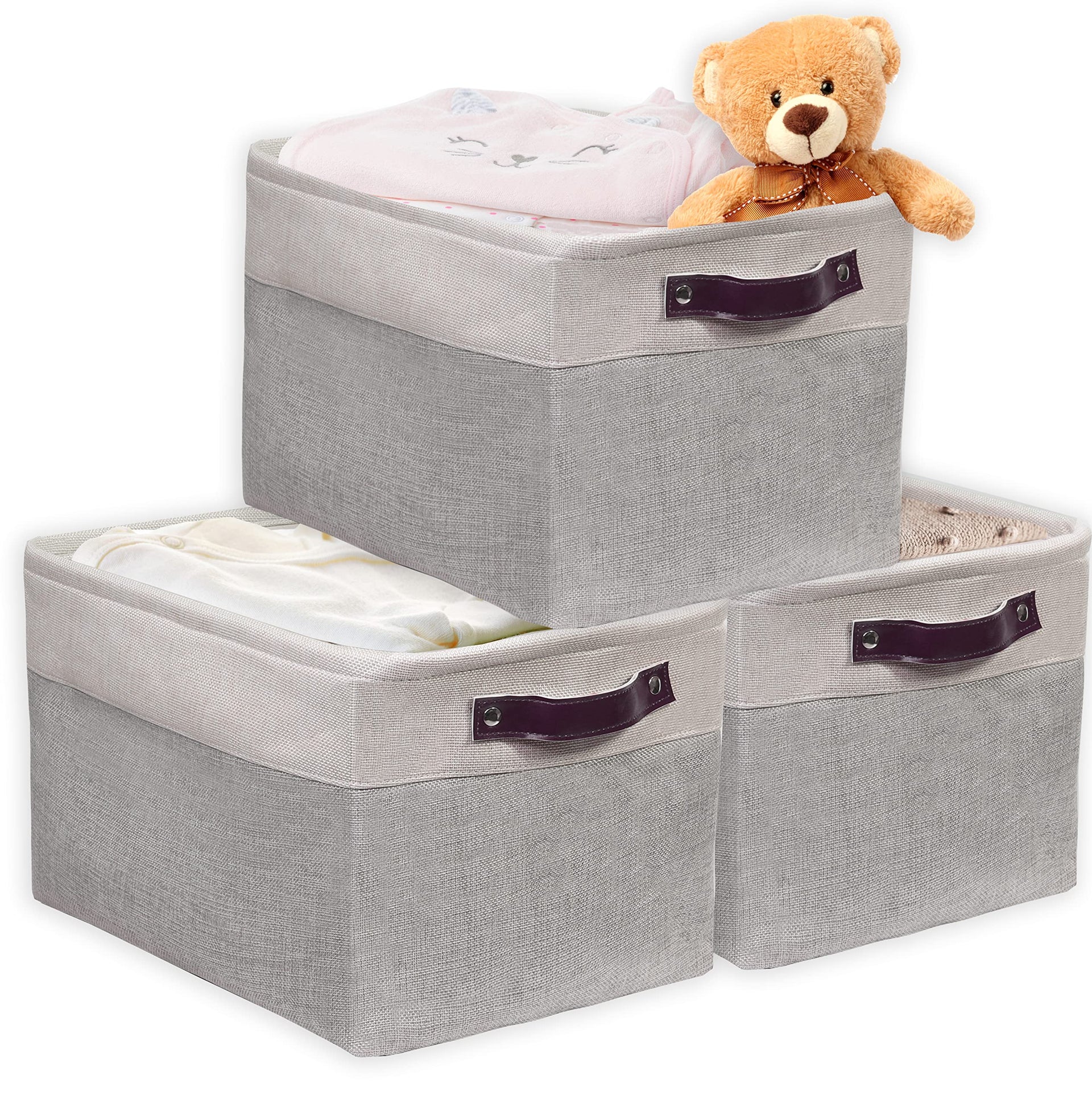 15" x 11" Large Fabric Storage Bin (3 Count)
