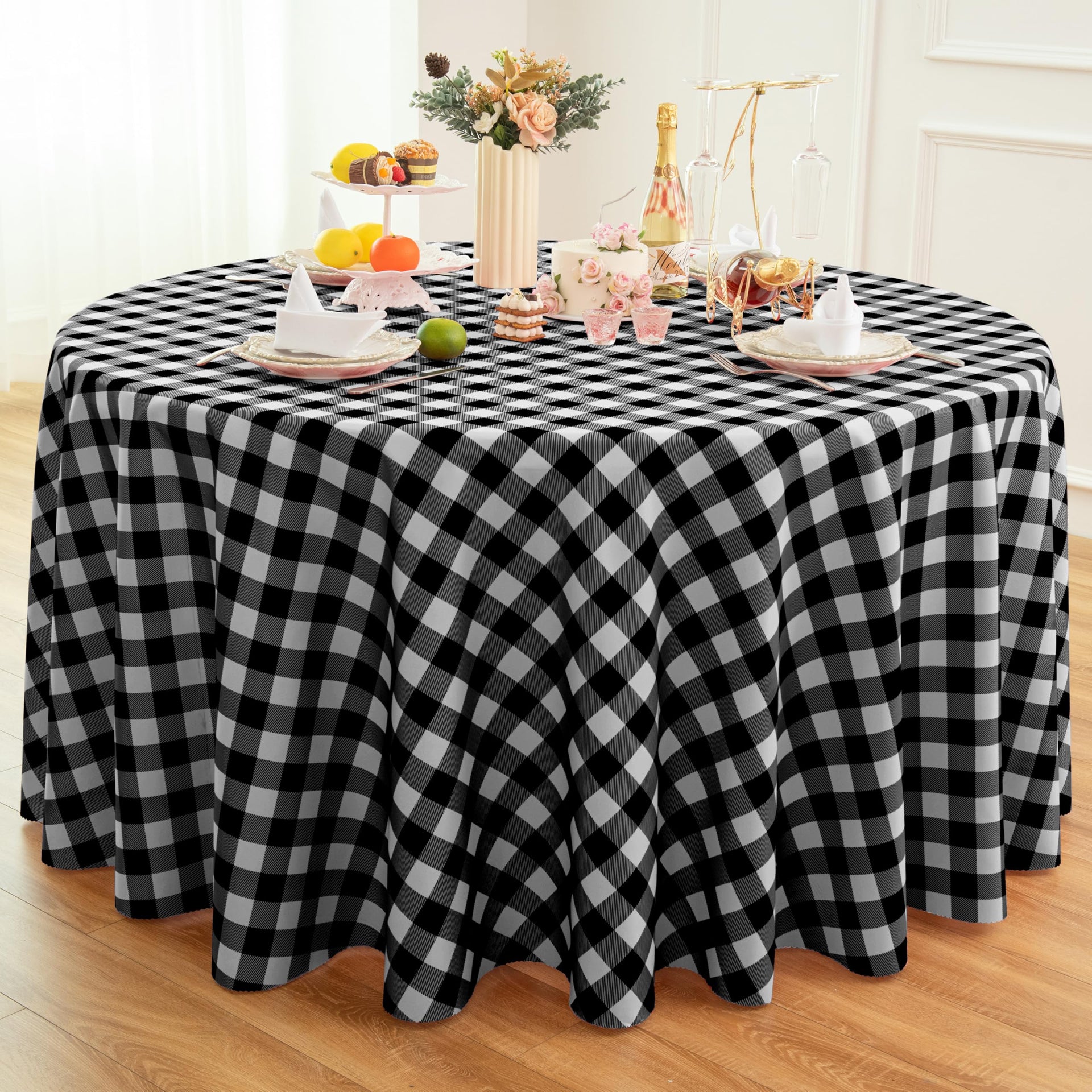 Waterproof Plaid Tablecloth Fabric