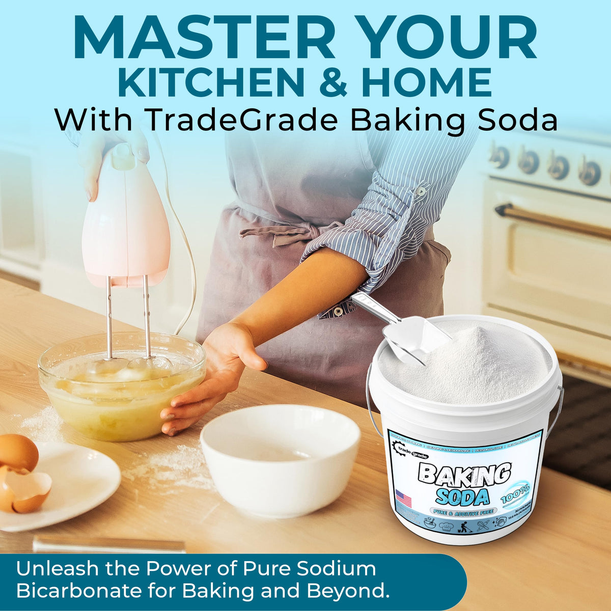 TradeGrade Pure Baking Soda Powder (480 Ounce)