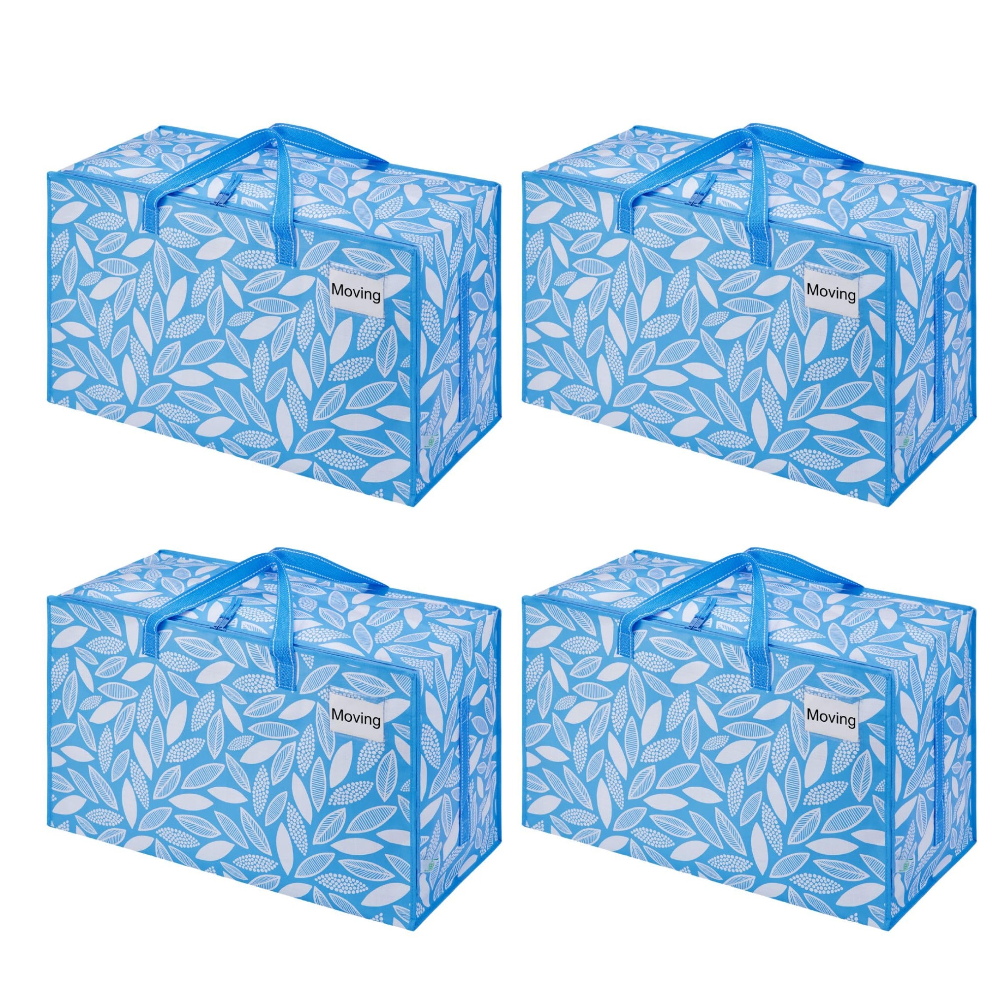 4 Pack Extra Large Heavy Duty Moving Bags with Wide Opening & Reinforced Handles (4 Count)
