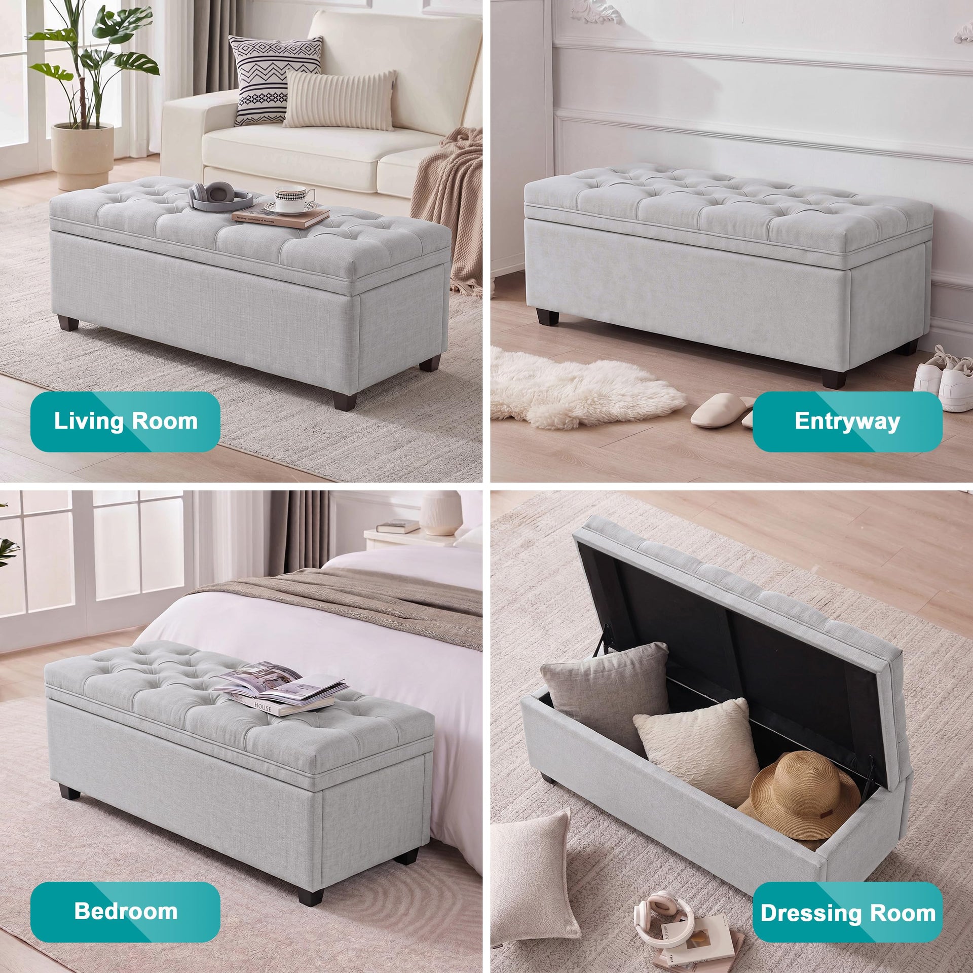 43 Inch Storage Ottoman