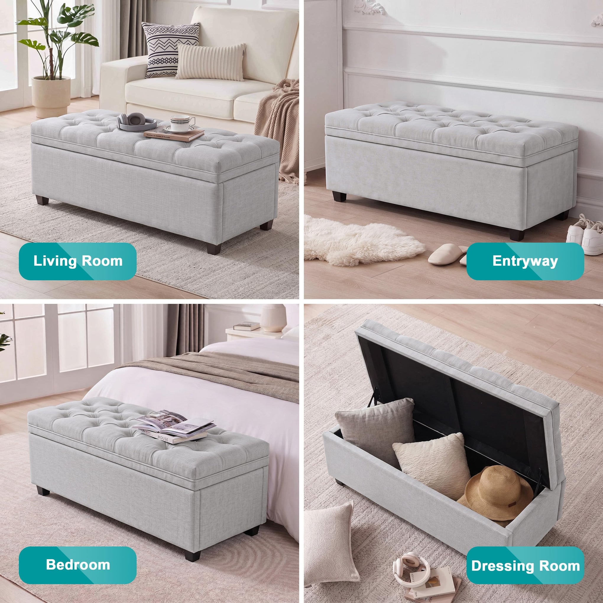 43 Inch Storage Ottoman