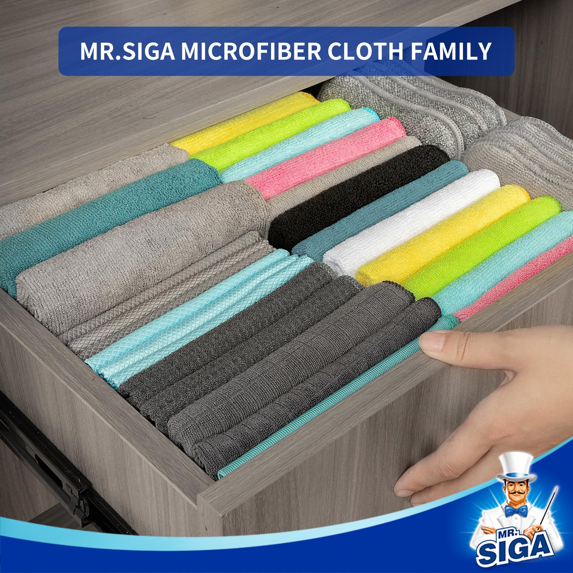 Waffle Pattern Microfiber Cleaning Cloths (6 Count)