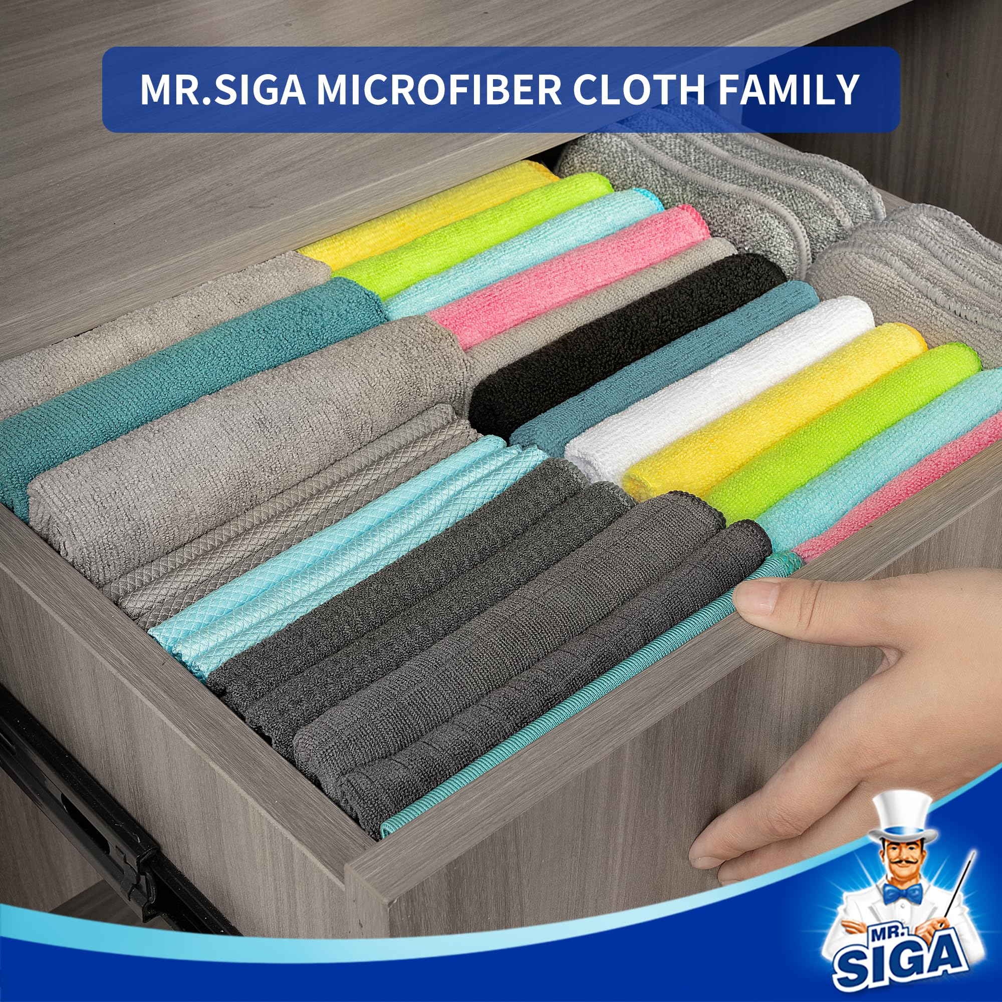 Waffle Pattern Microfiber Cleaning Cloths (6 Count)