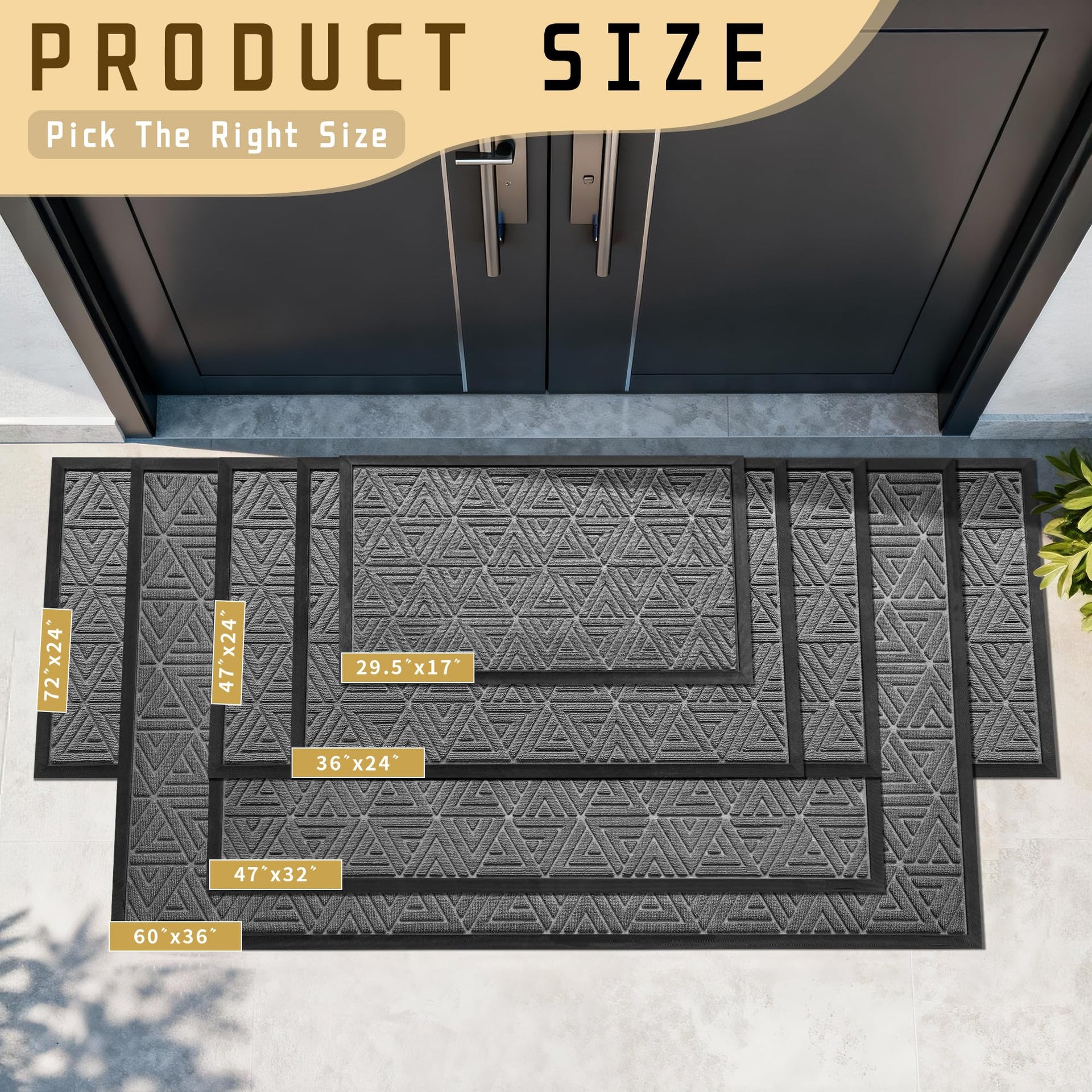 Front Door Mat Outside Entrance 72 x 24