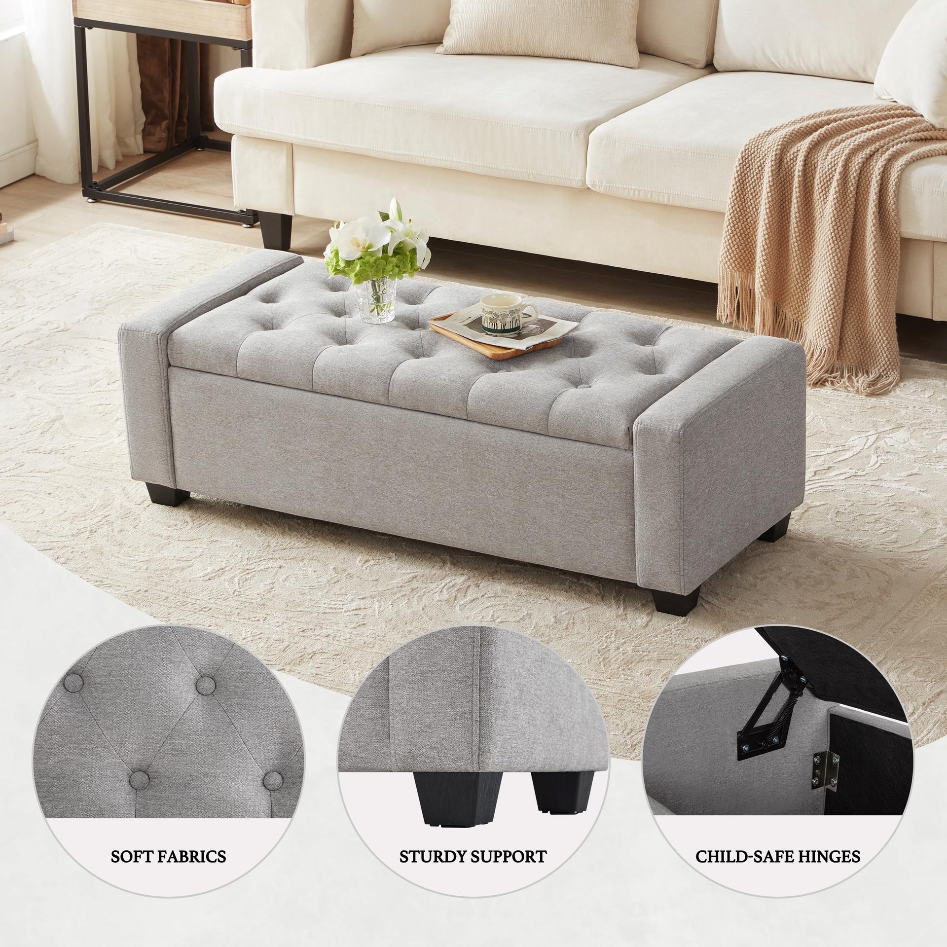 48" Ottoman with Storage